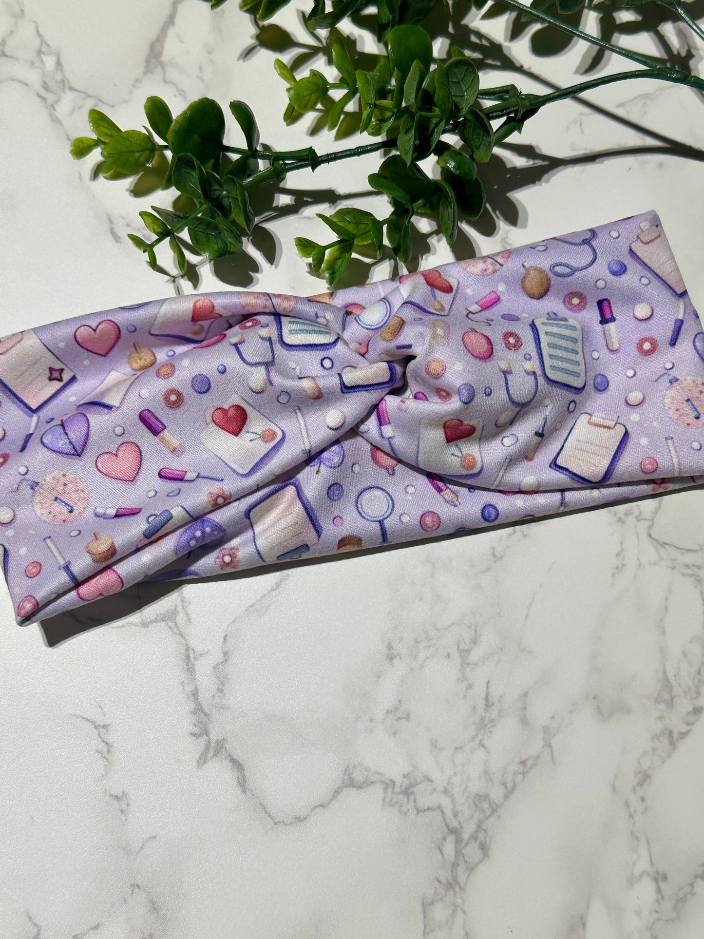 Purple Medical Twist Headband