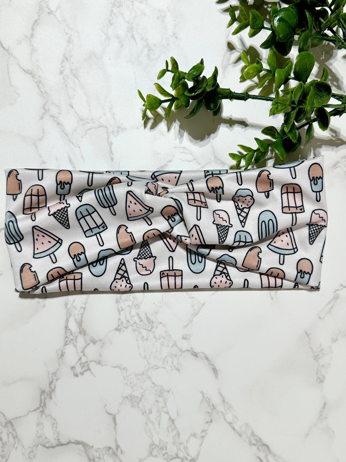Boho Neutral Ice Cream Twist Headband