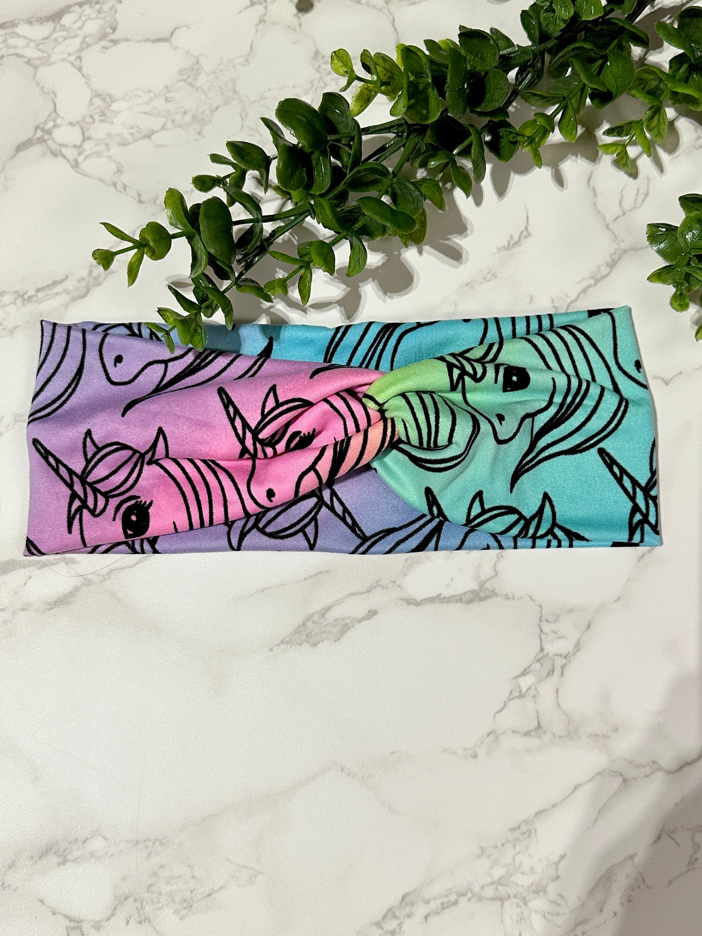 Rainbow Unicorn Twist Headband