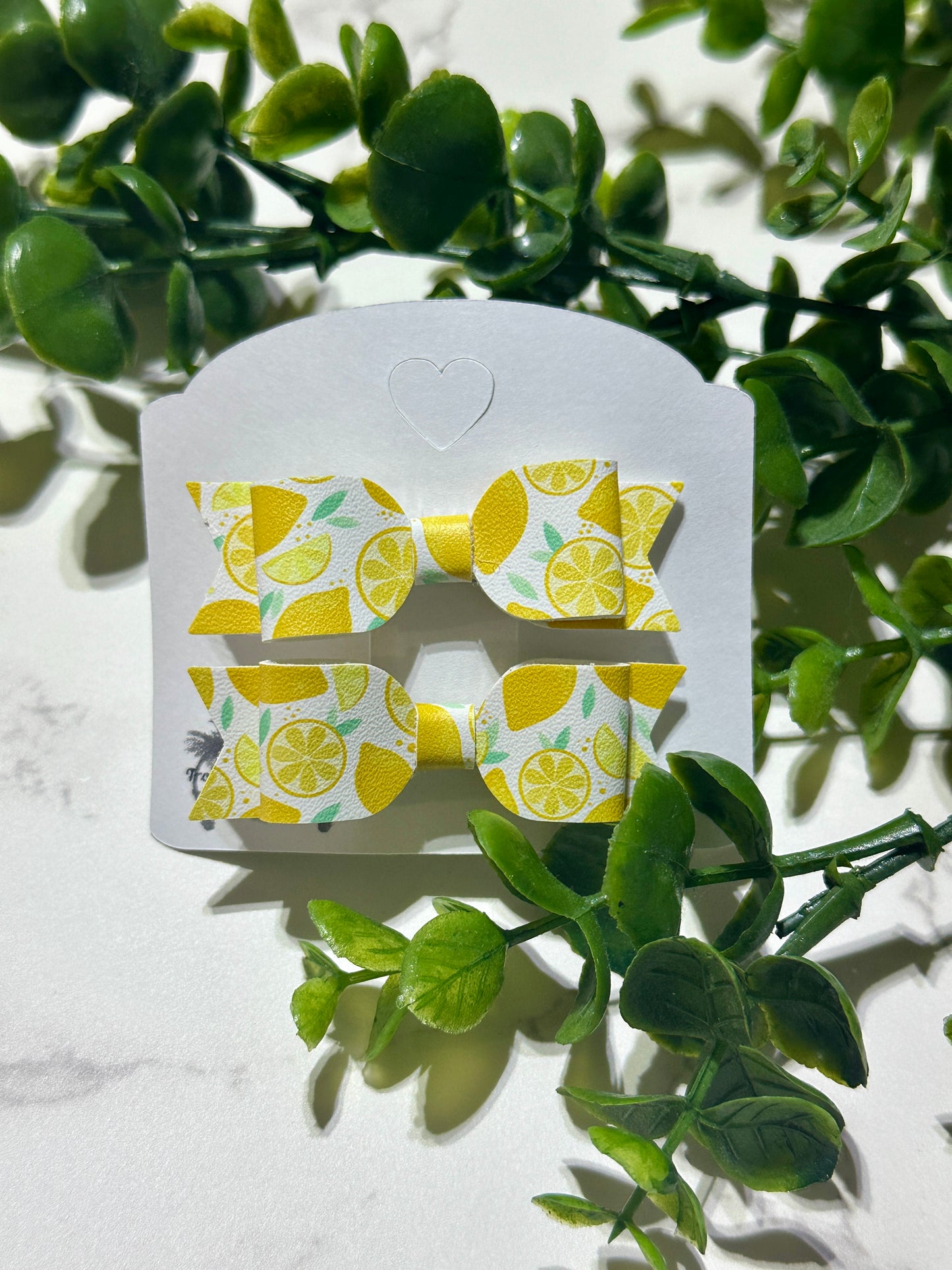 Mini Piggies Hairbow - Lemons