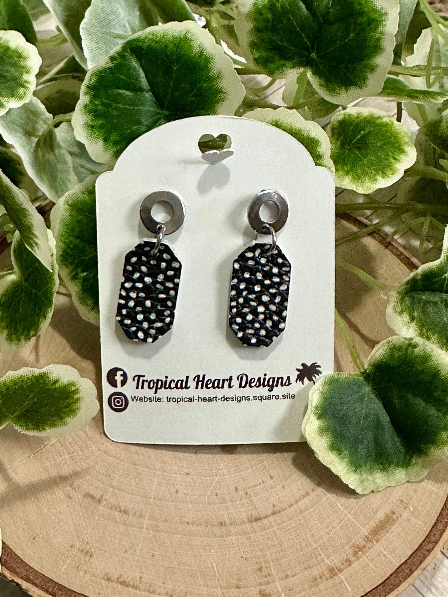 Mini Long Hexagon/Connector Earrings
