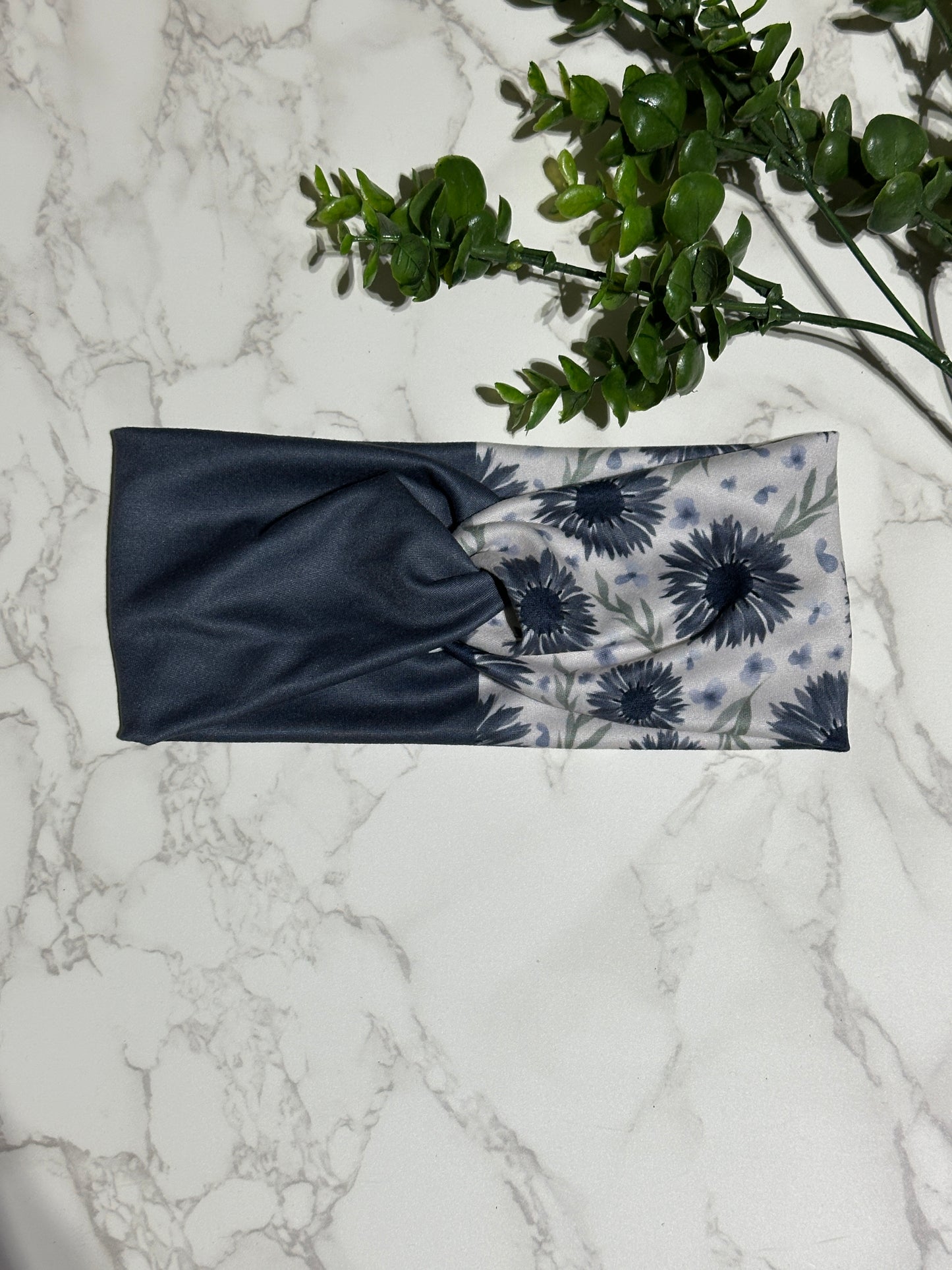 Two Tone Twist Headband - Watercolor Cornflower
