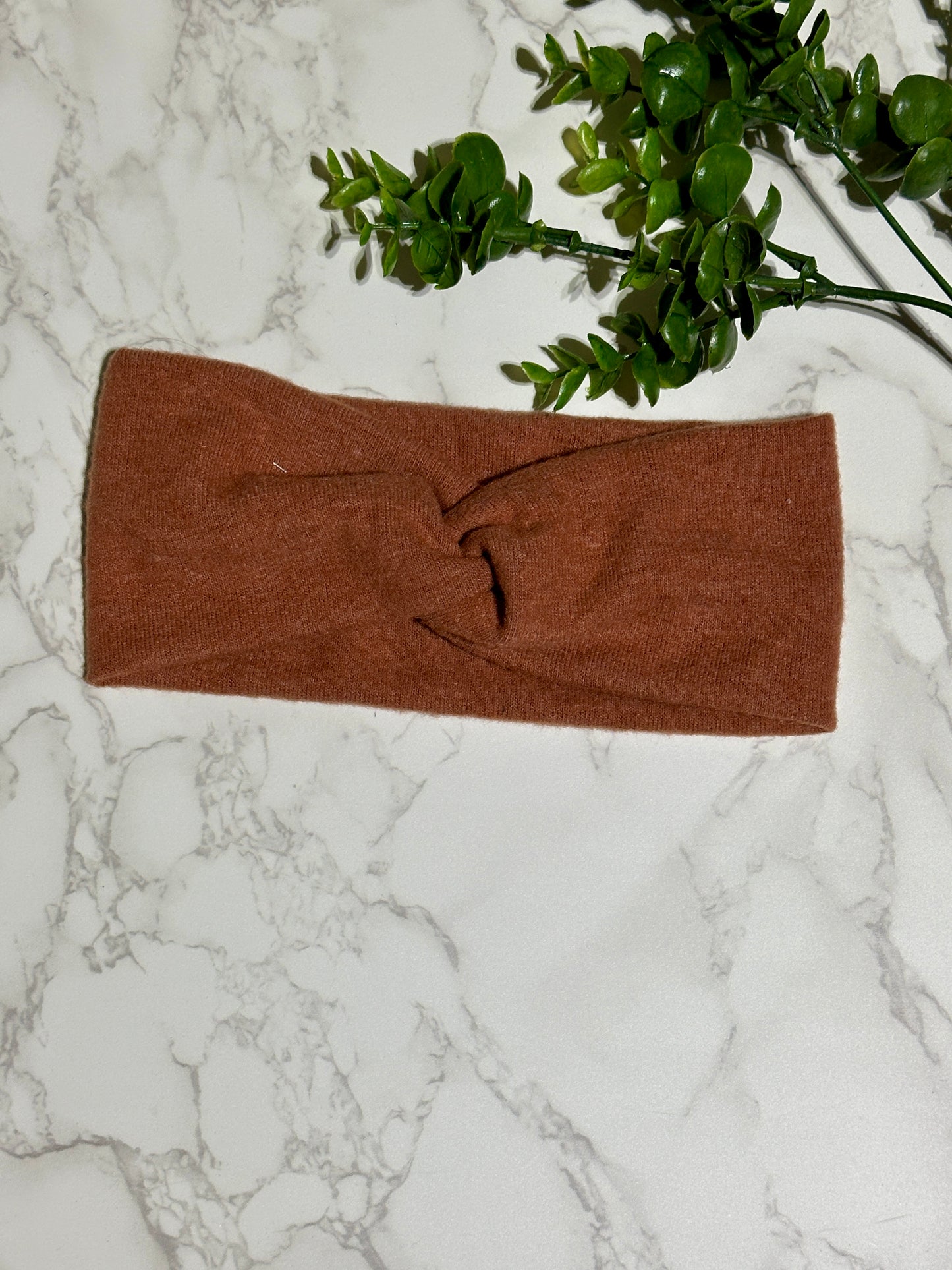Rust/Brick Sweater Twist Headband