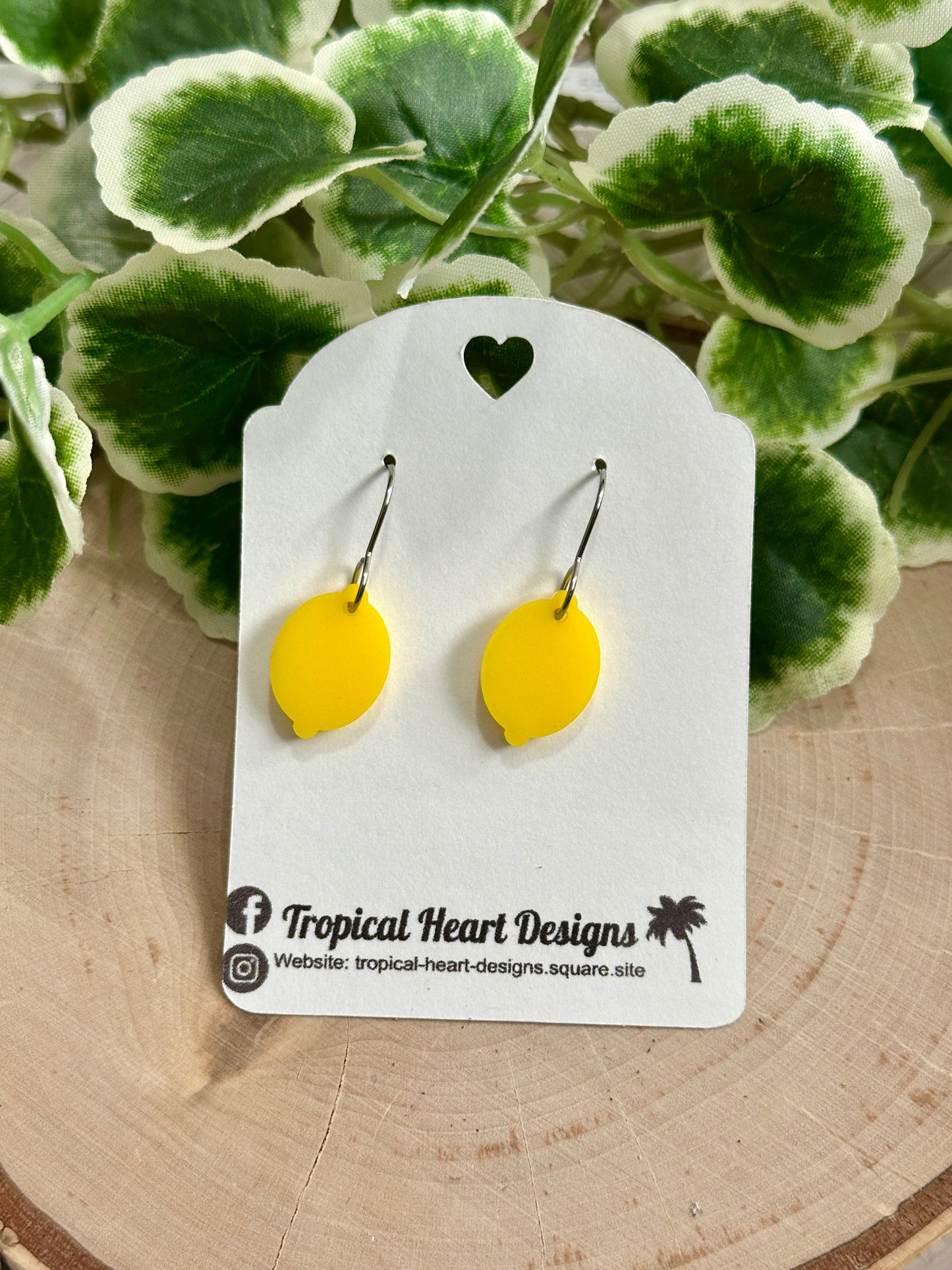 Lemon Acrylic Earrings