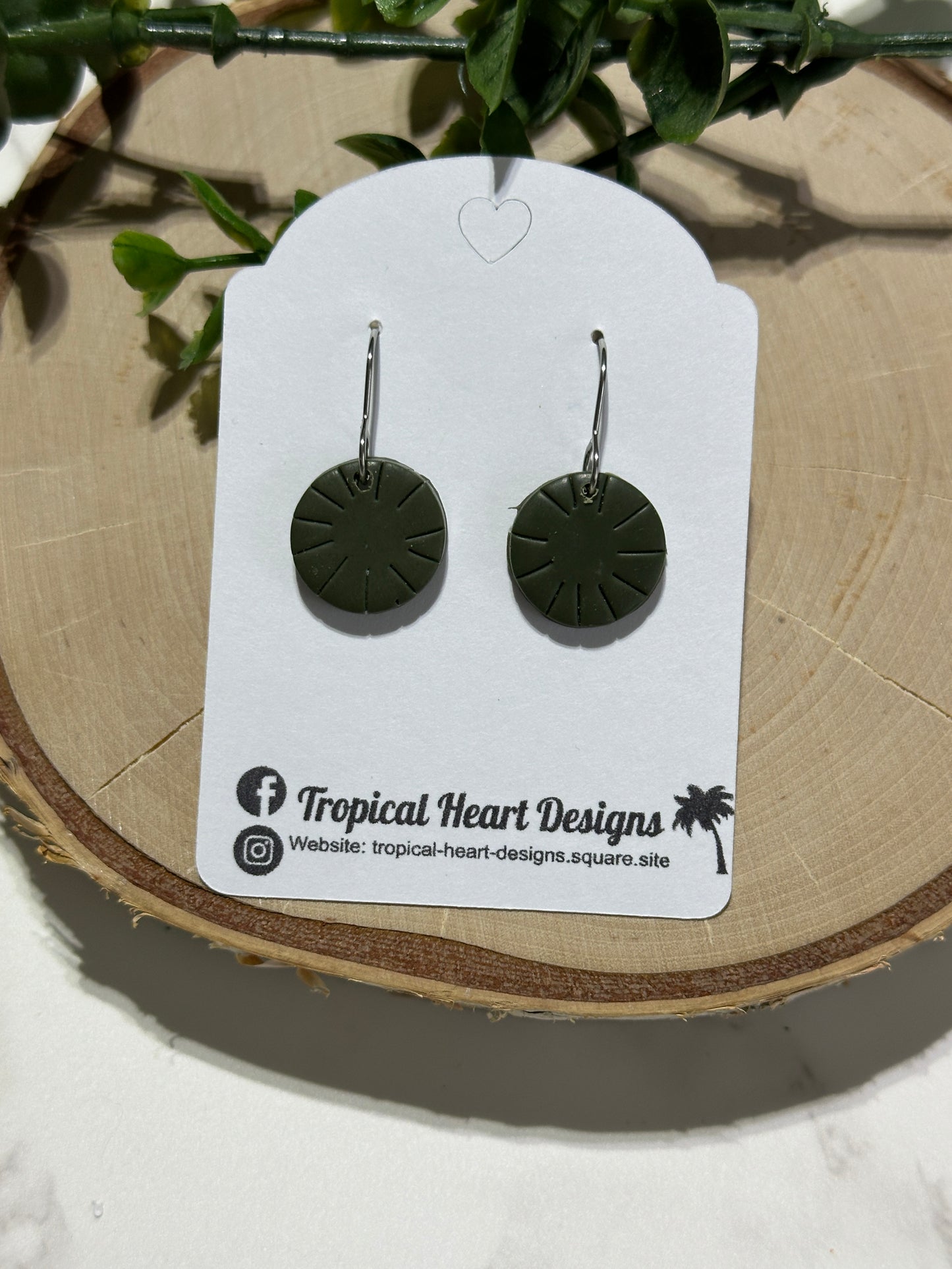 Sand Dollar Charm Earrings - Multiple Colors
