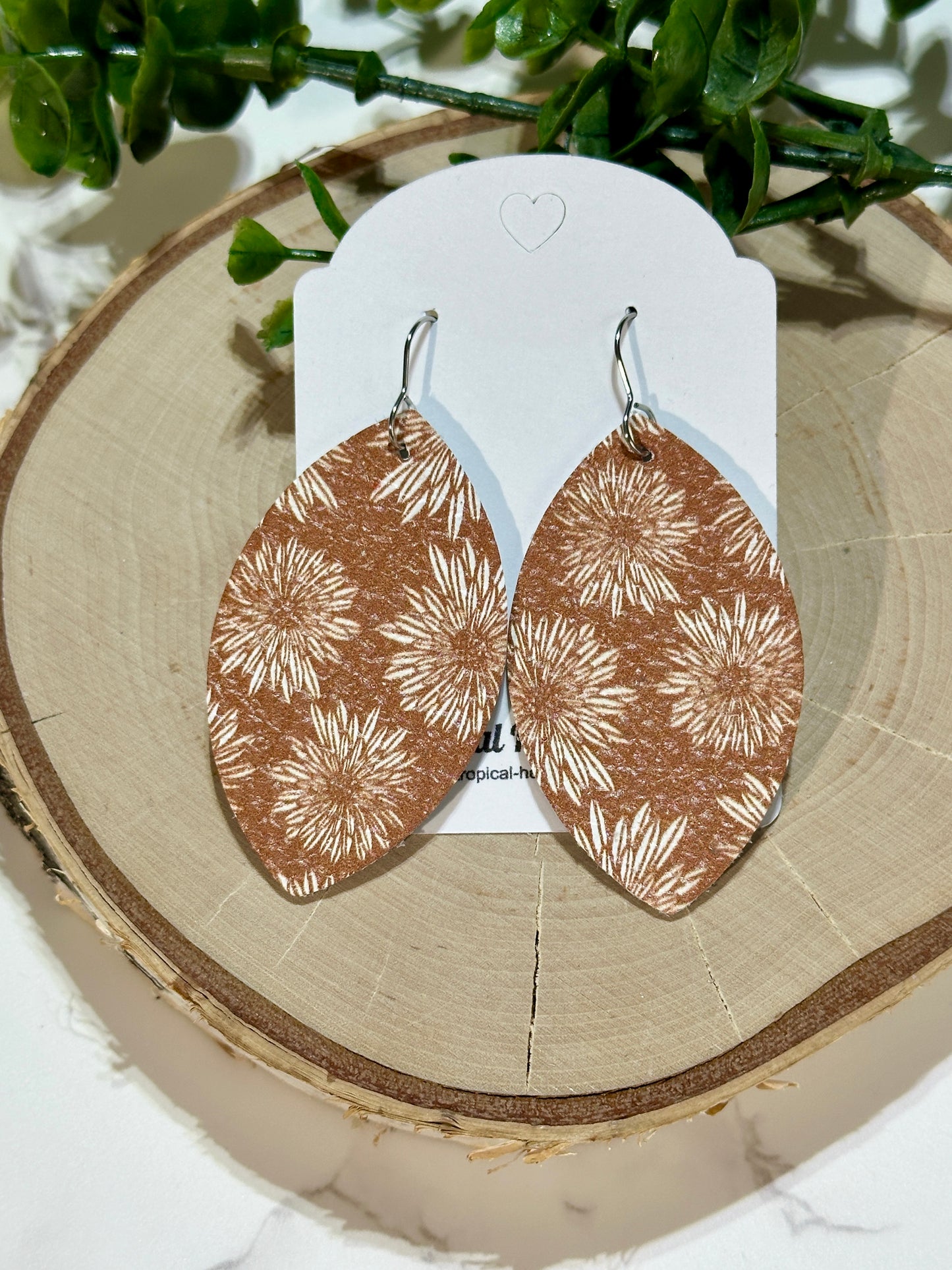 Leaf Earrings - Boho Flowers