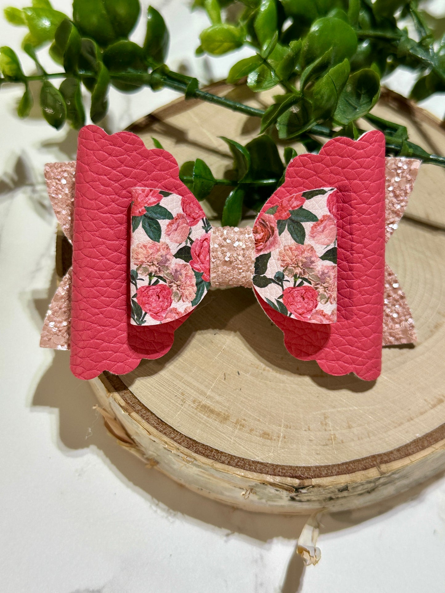 Stunning Roses Hair Bow