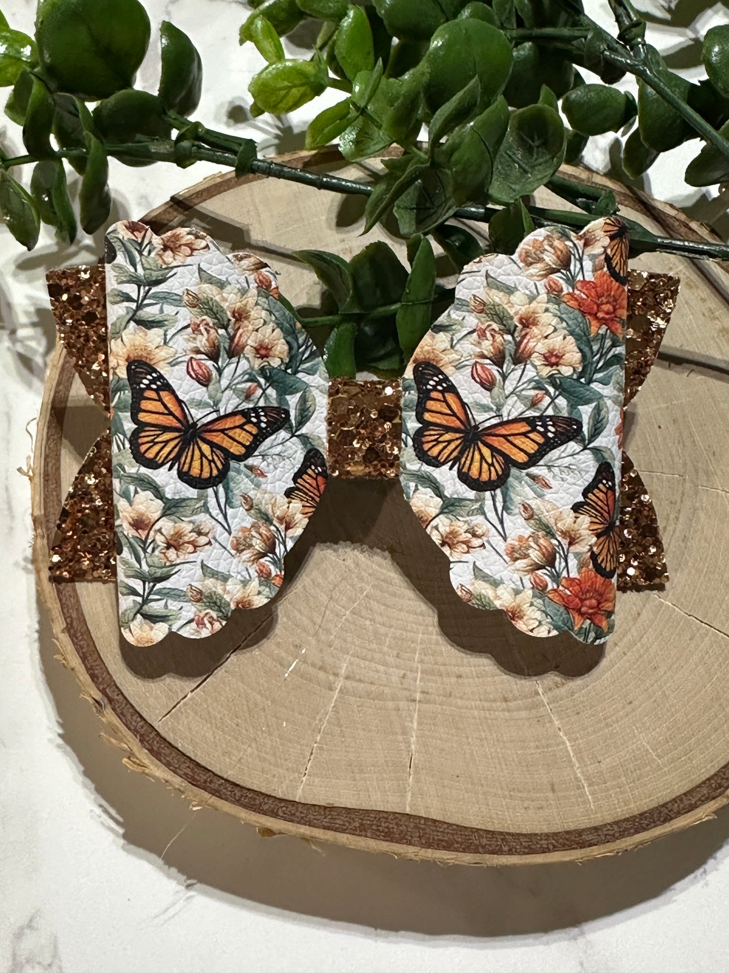 Monarch Butterfly Hairbow