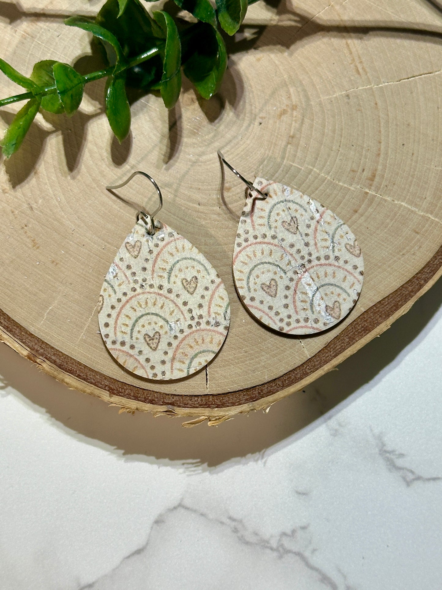 Small Teardrop Earrings - Boho Hearts
