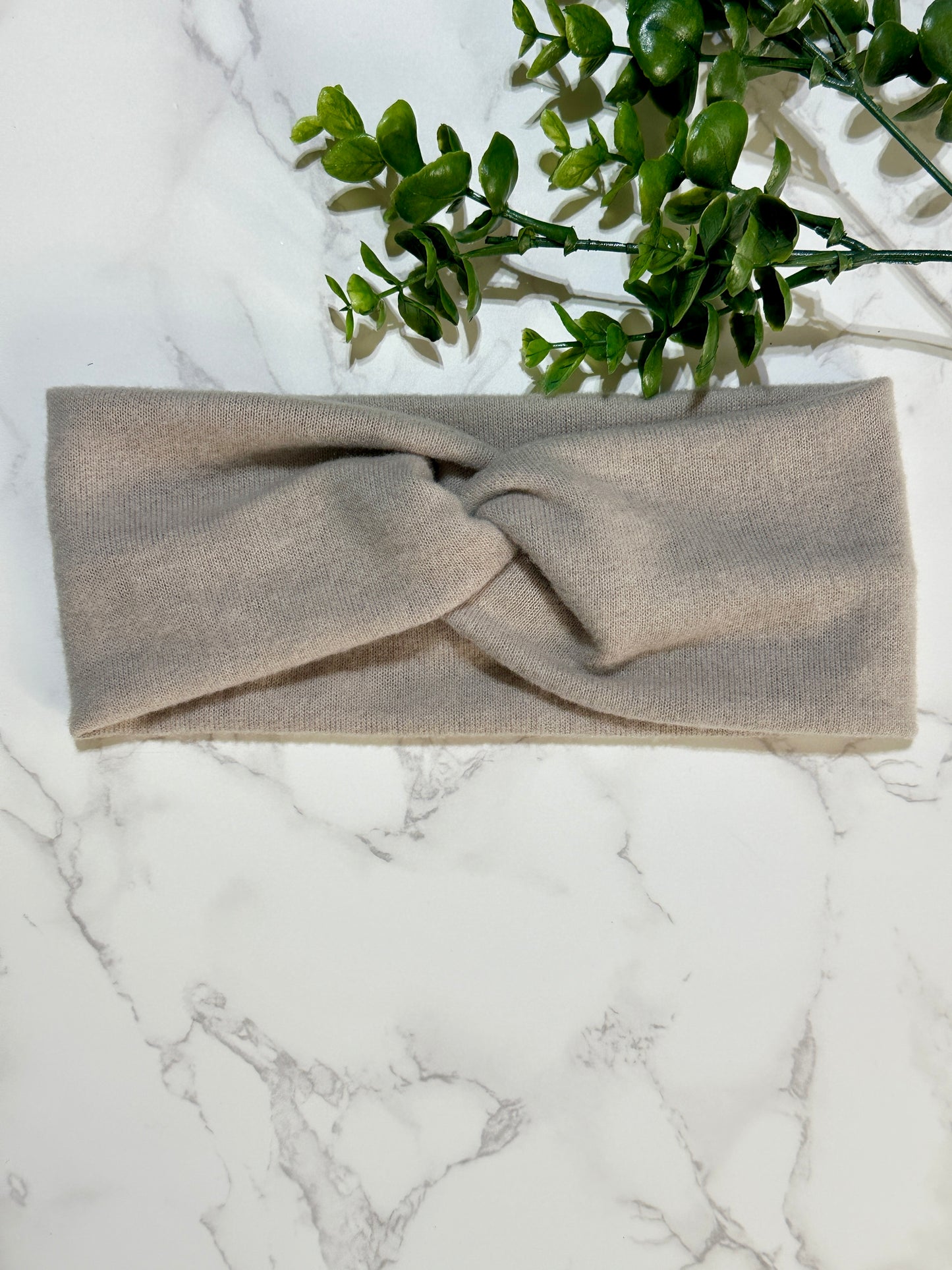 Taupe Sweater Twist Headband