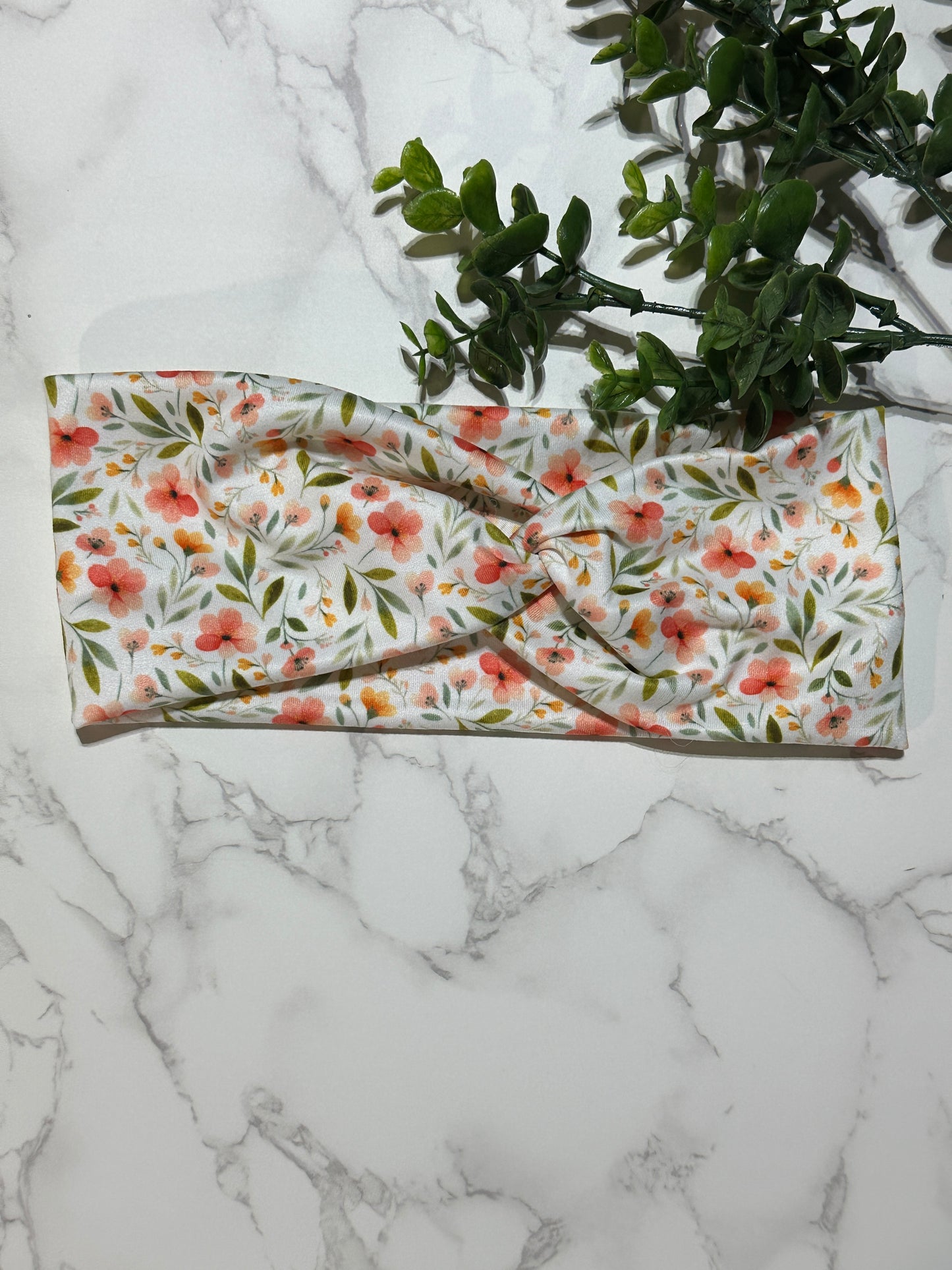 Romantic Spring Floral Twist Headband