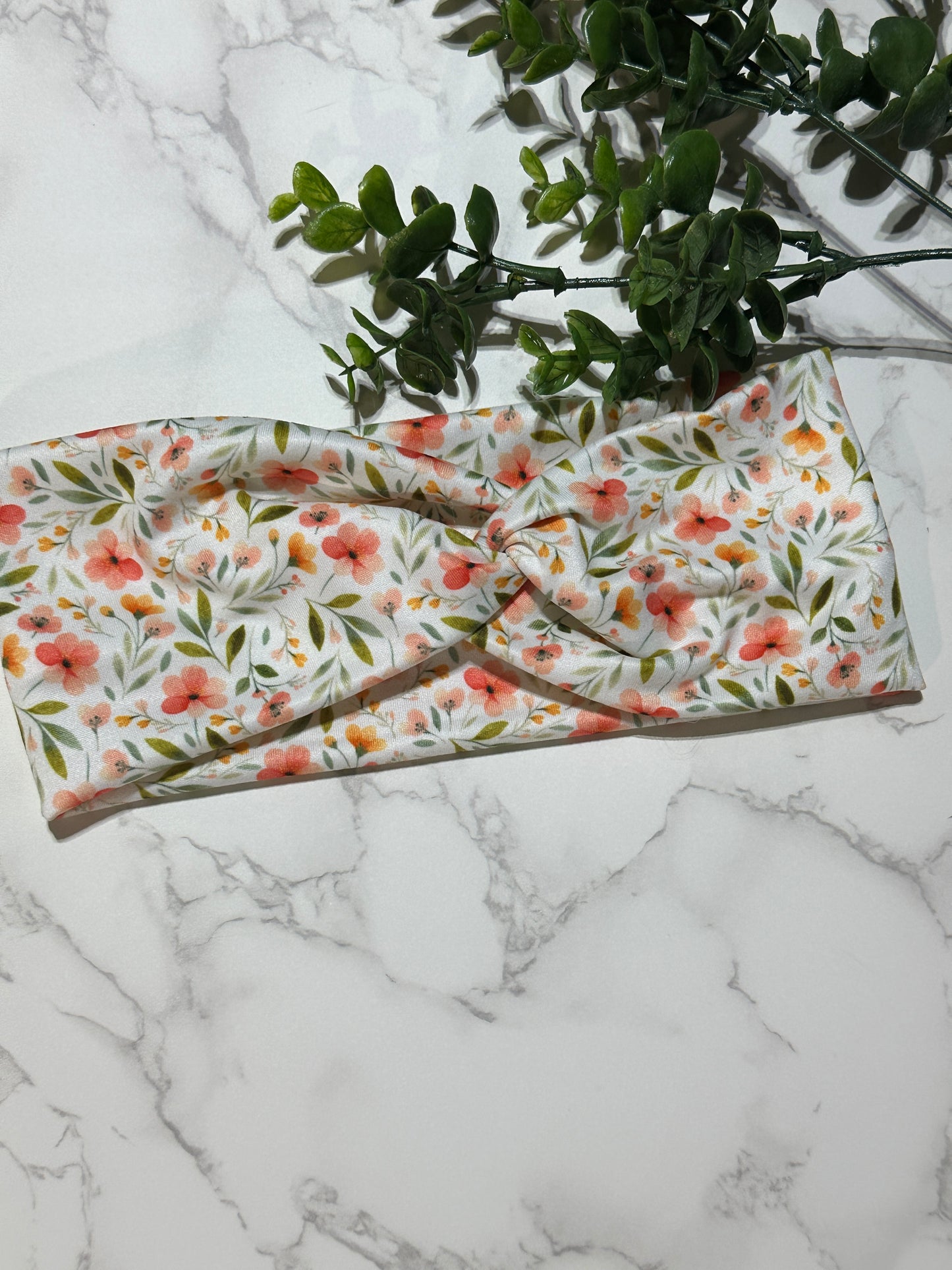 Romantic Spring Floral Twist Headband