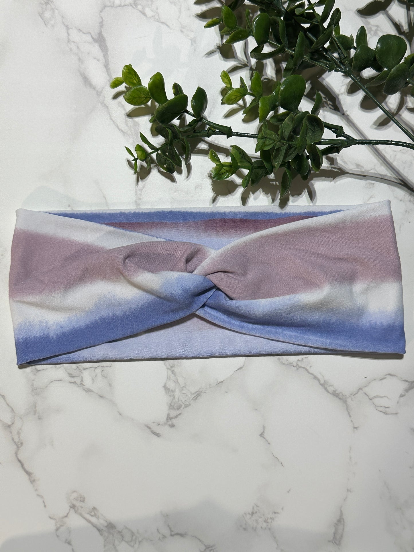 Muted Blue/Purple Ombre Twist Headband