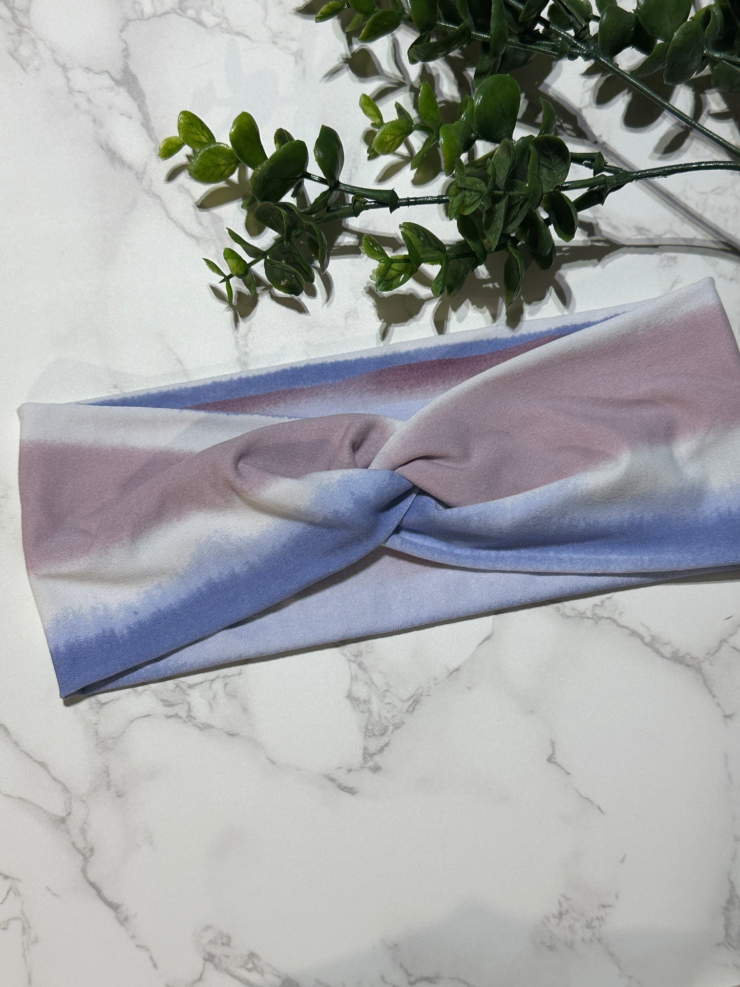 Muted Blue/Purple Ombre Twist Headband