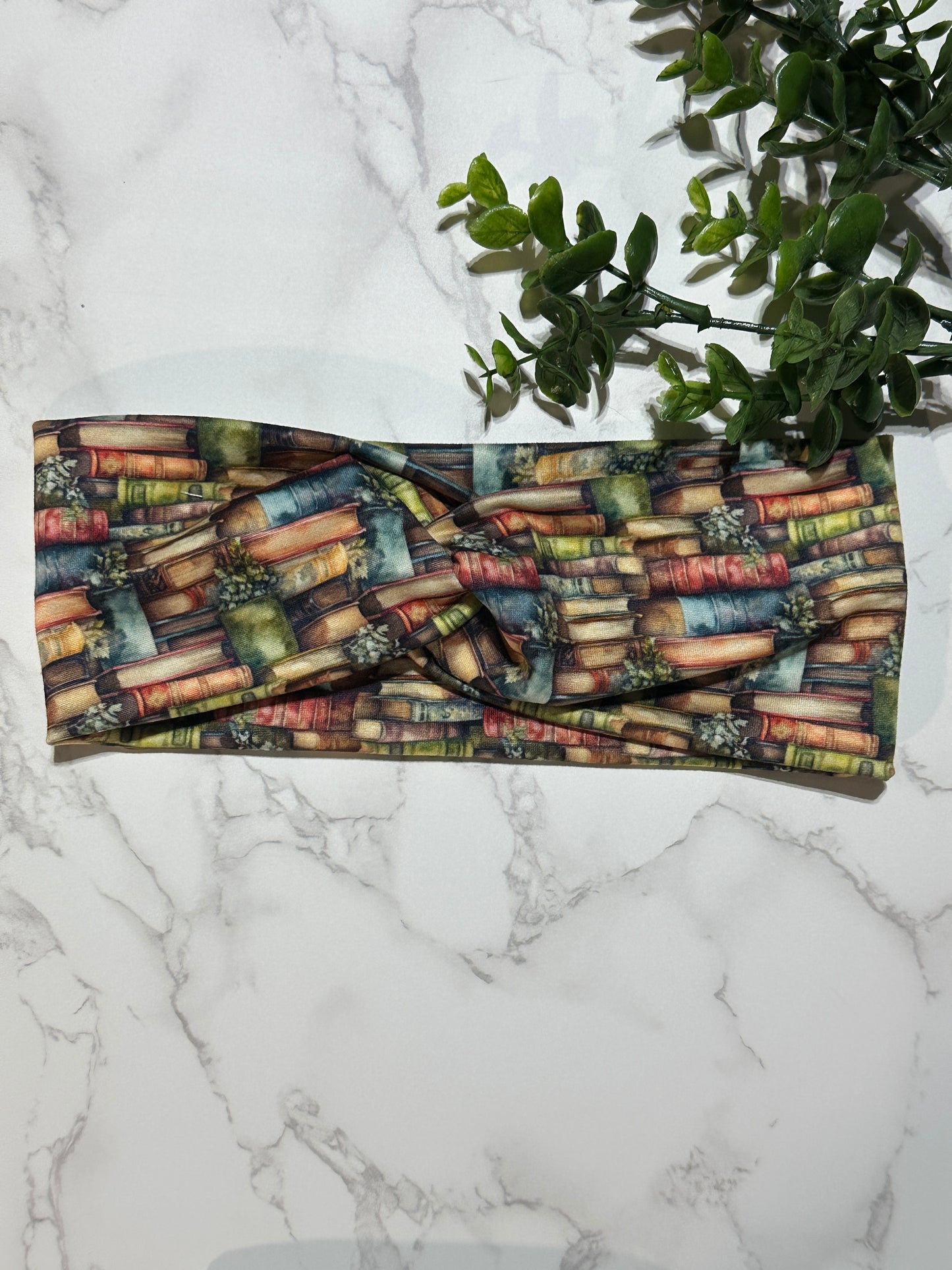 Books and Plants Twist Headband