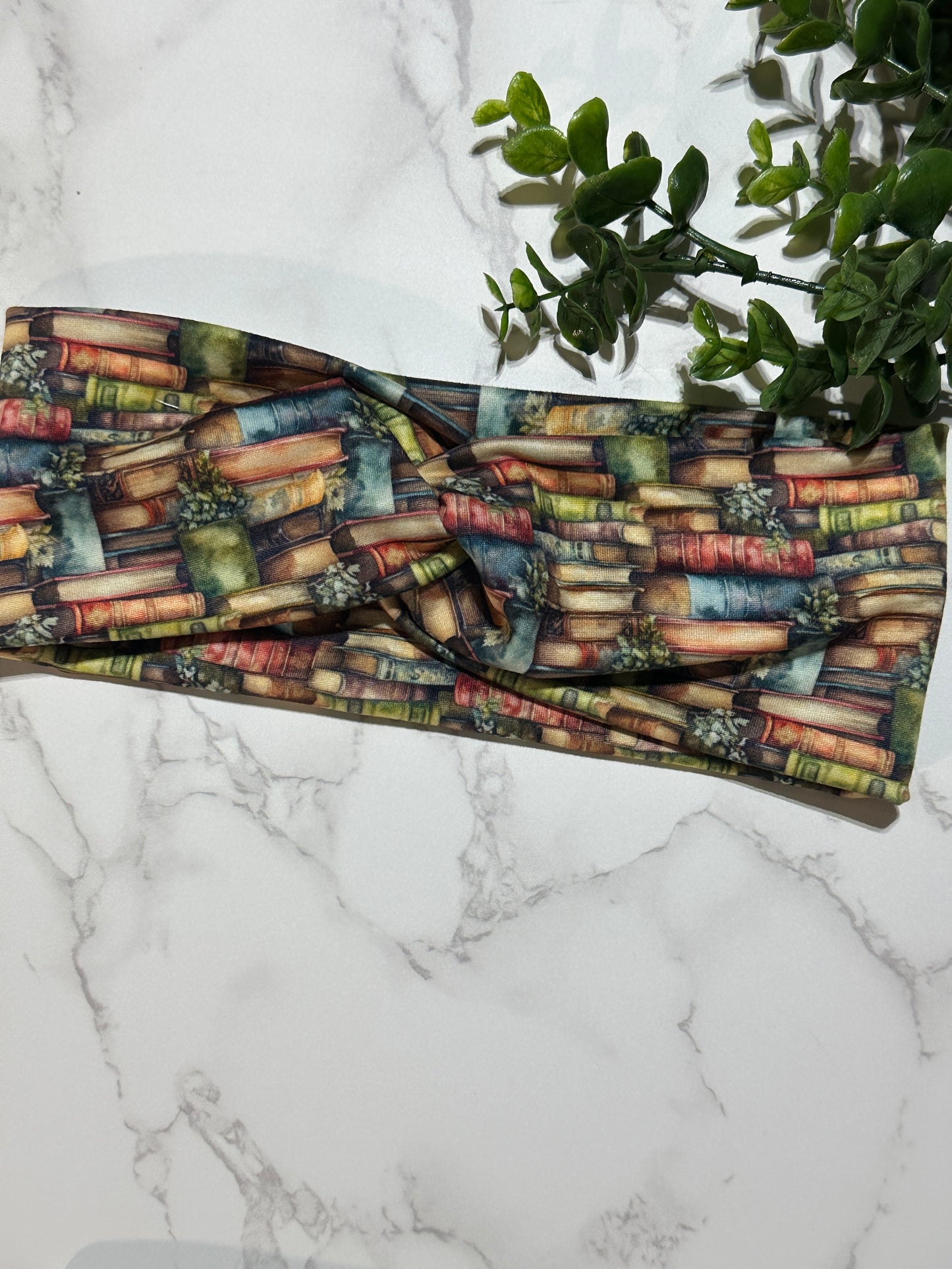 Books and Plants Twist Headband
