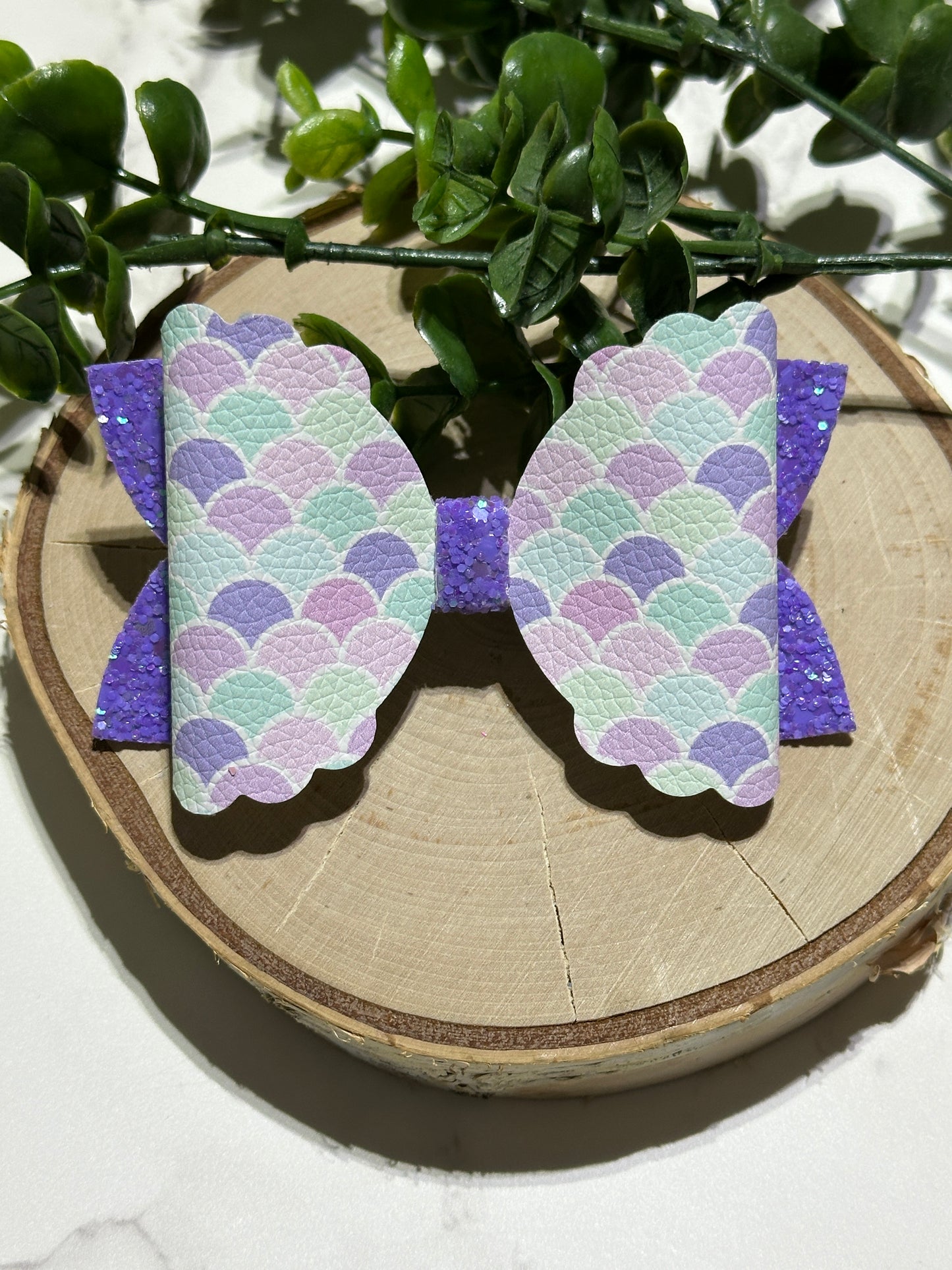 Purple/Green Mermaid Hairbow