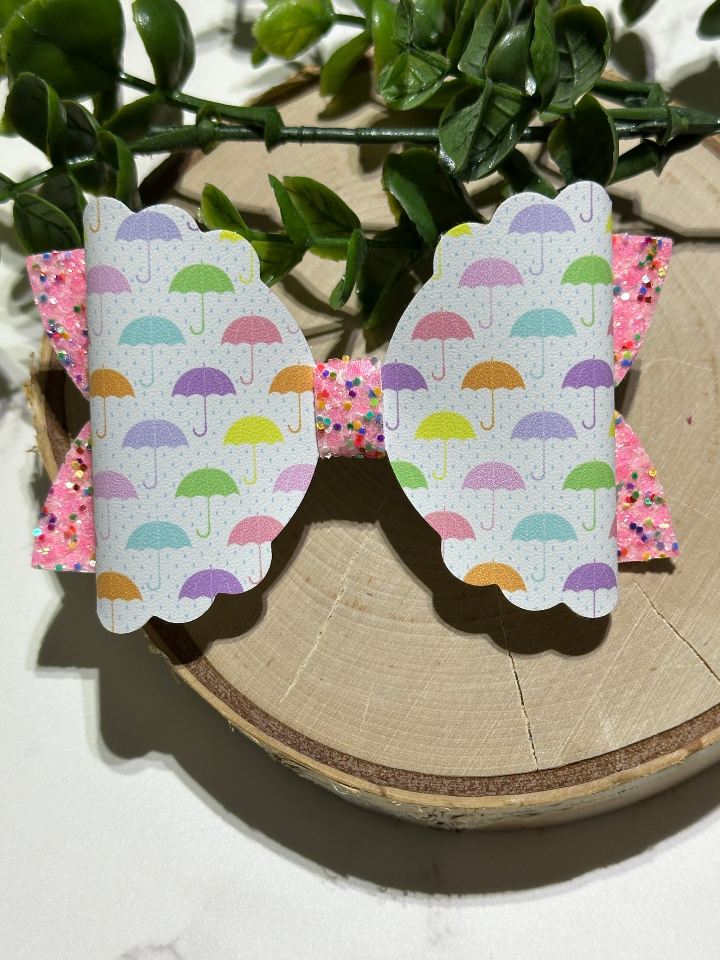April Showers/Umbrella Hairbow