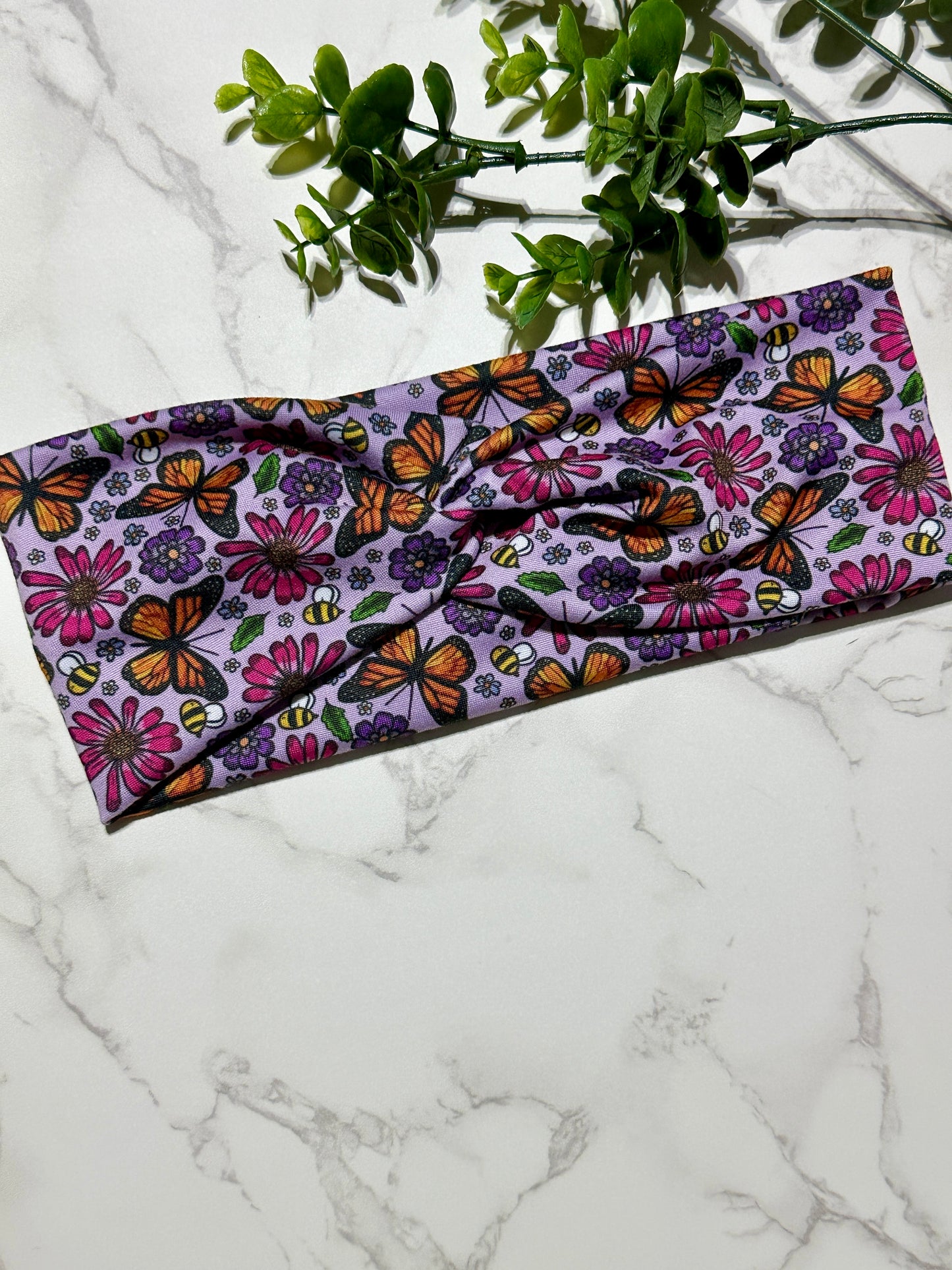 Stunning Purple Butterfly Twist Headband