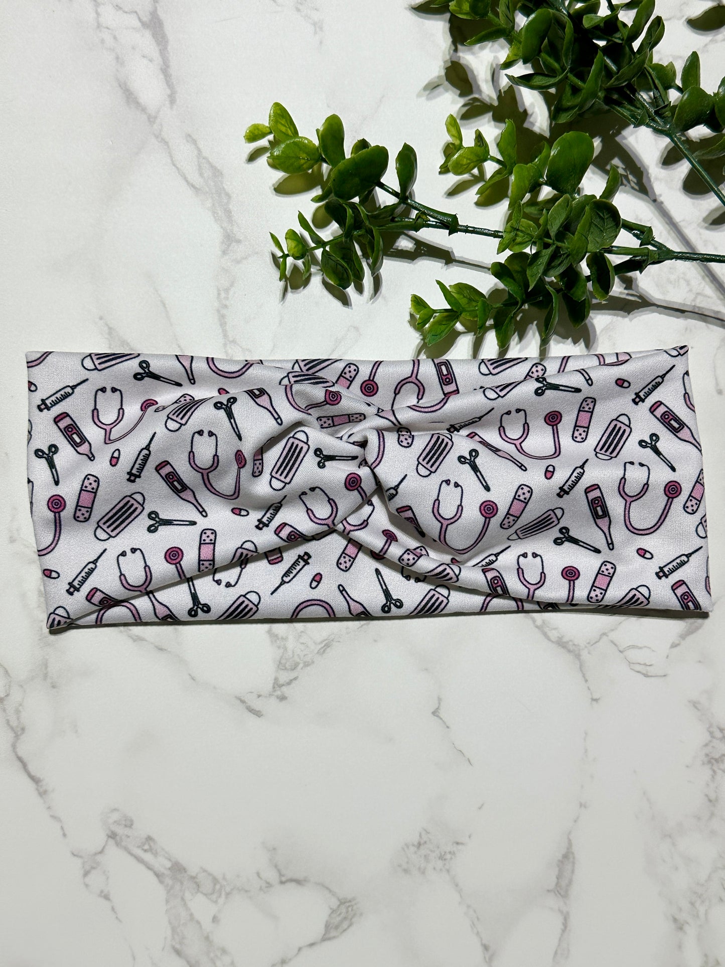 Purple Nurse Twist Headband
