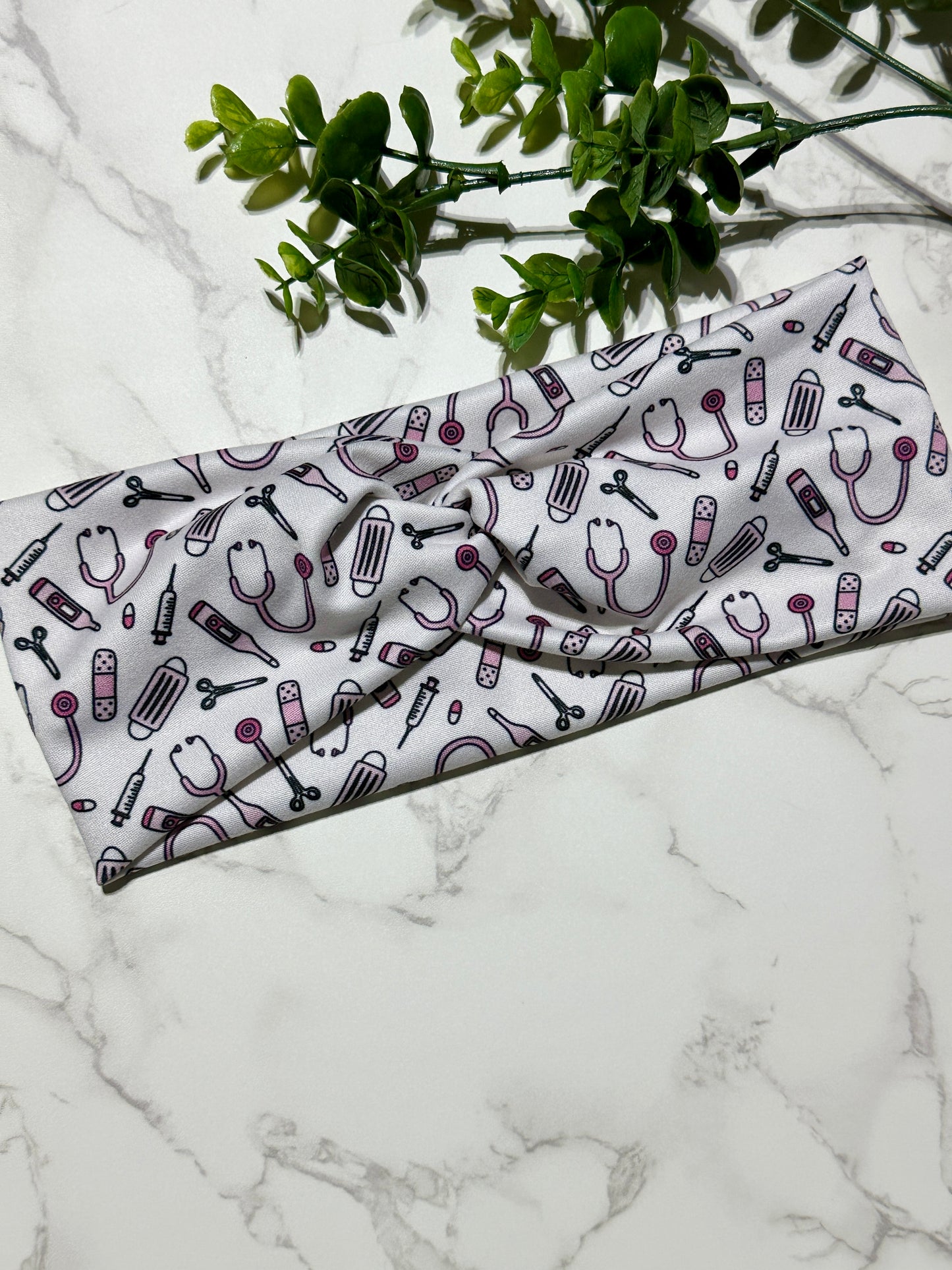 Purple Nurse Twist Headband