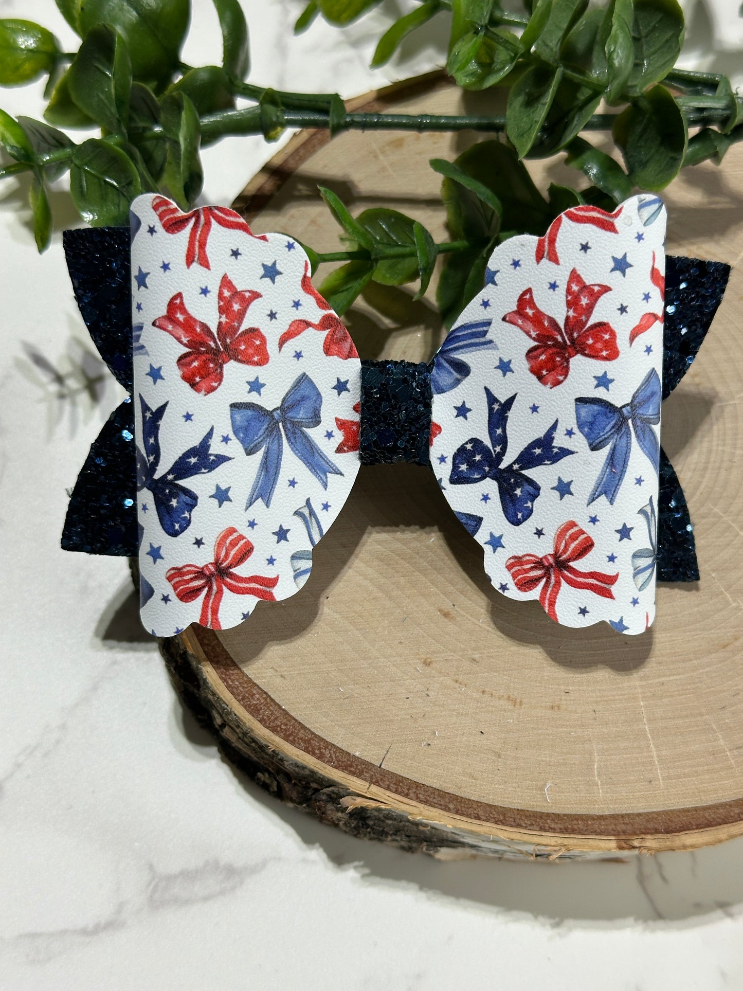Red/White/Blue Coquette Bow Hairbow