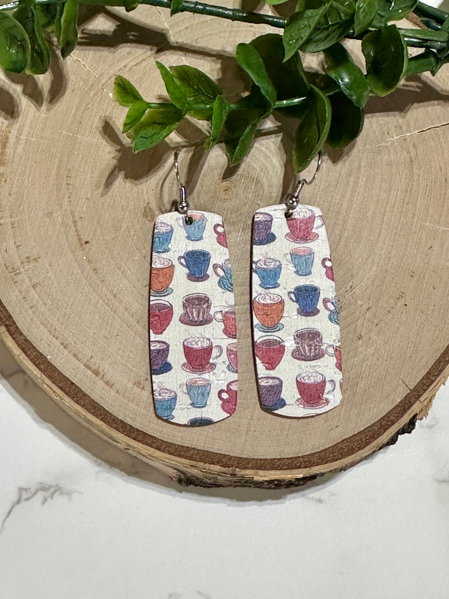Bar Earrings - Coffee Mugs