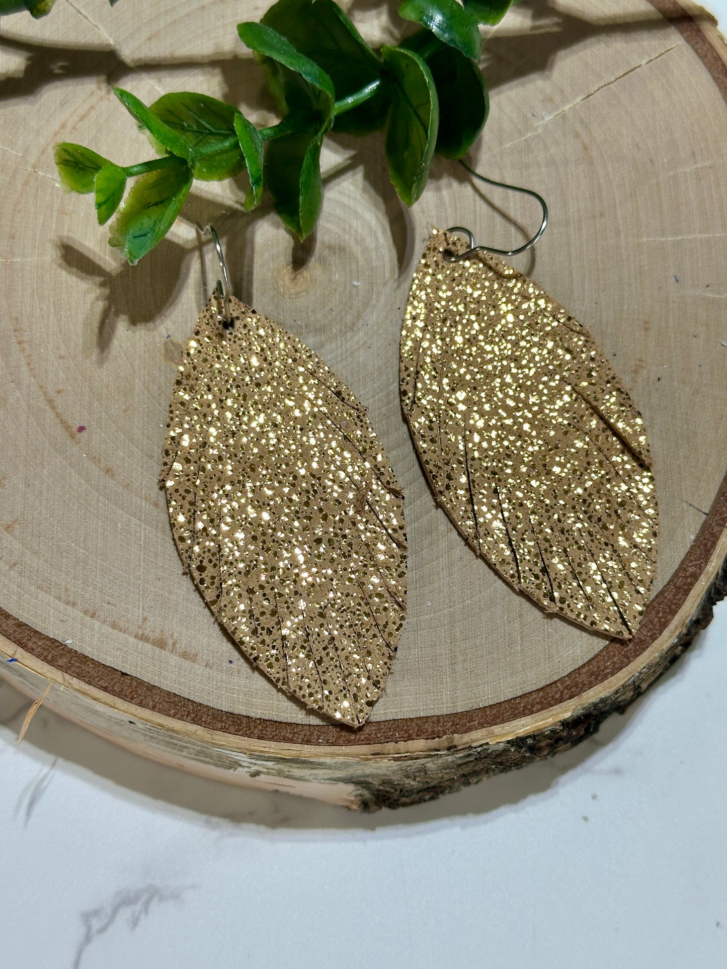 Fringe Pedal Earrings - Bronze Sparkle