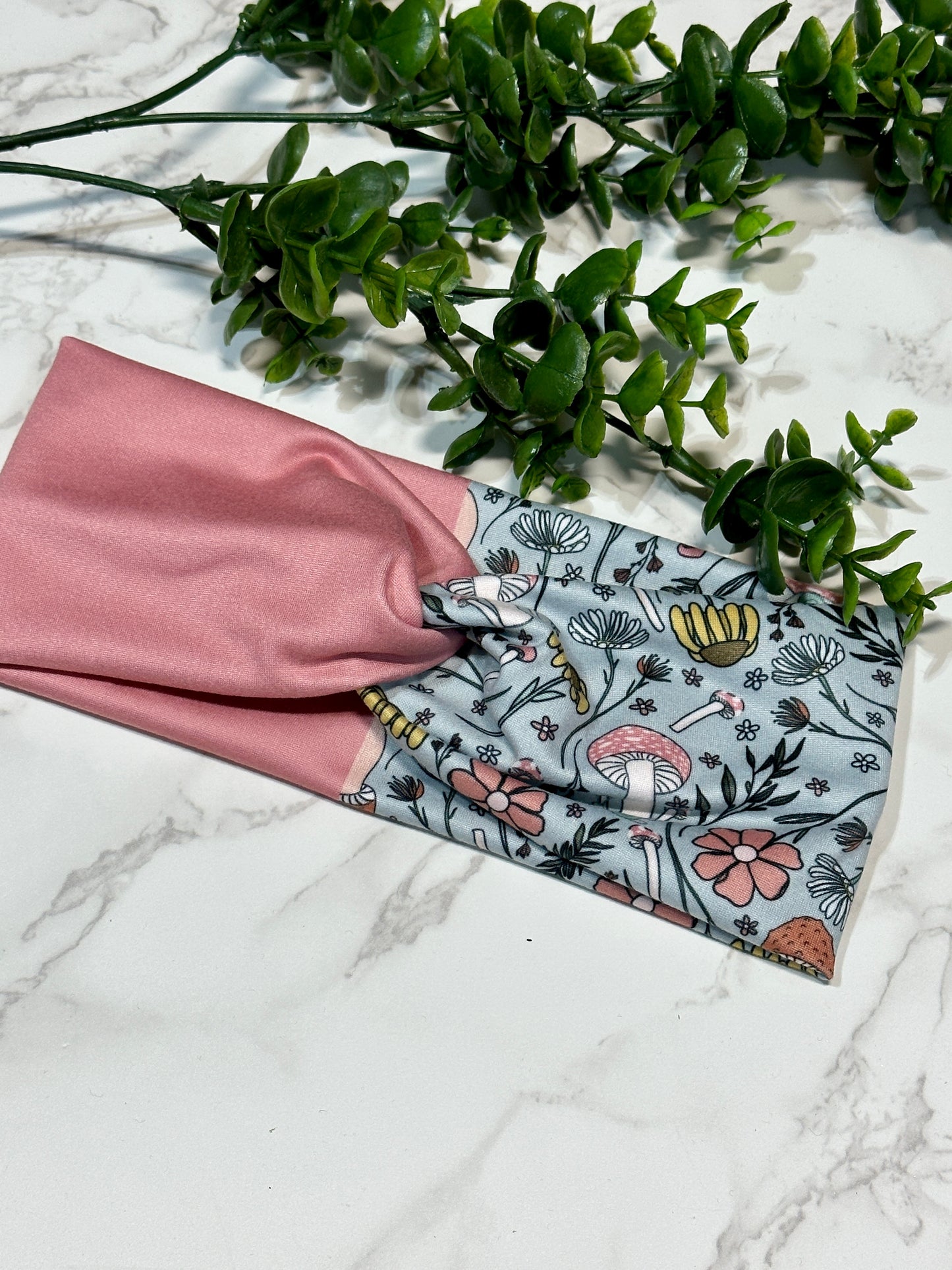 Two-tone Mauve/Mushroom Twist Headband