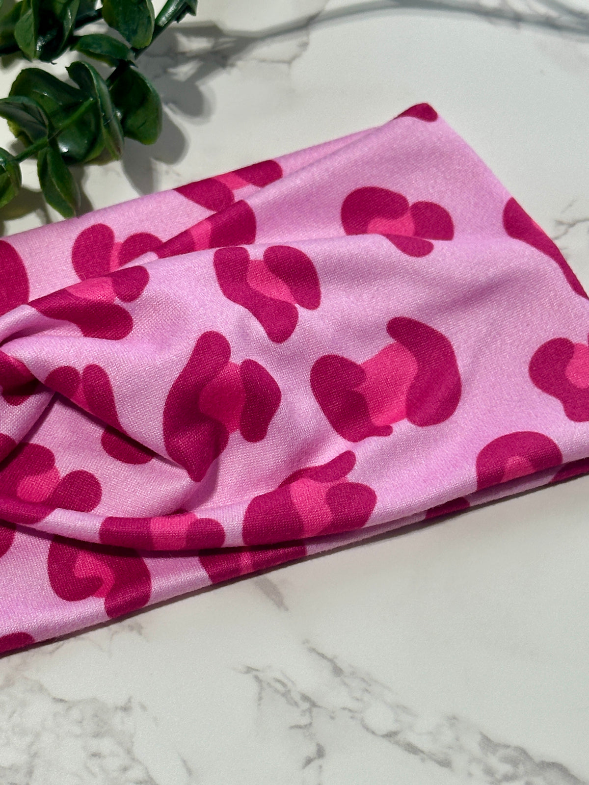 Pink Leopard/Cheetah Twist Headband