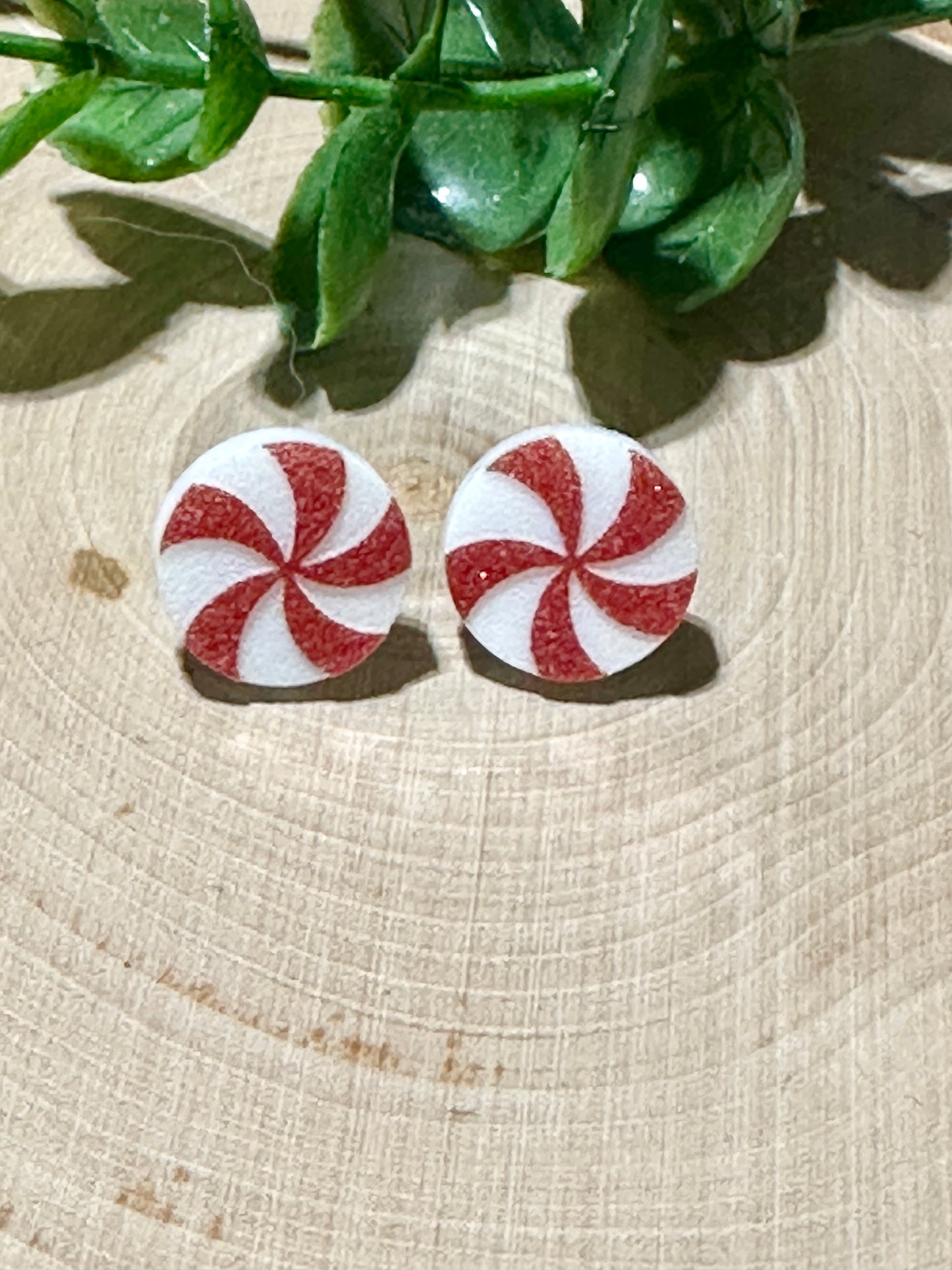 Christmas Mint Candy Stud Earrings