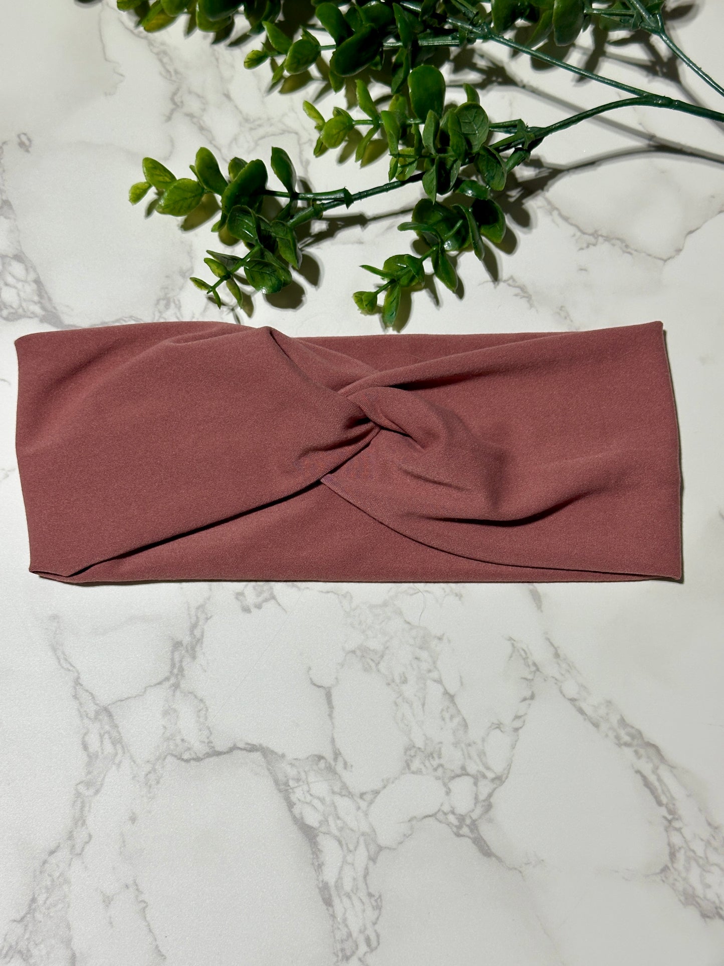 Solid Dusty Rose Twist Headband