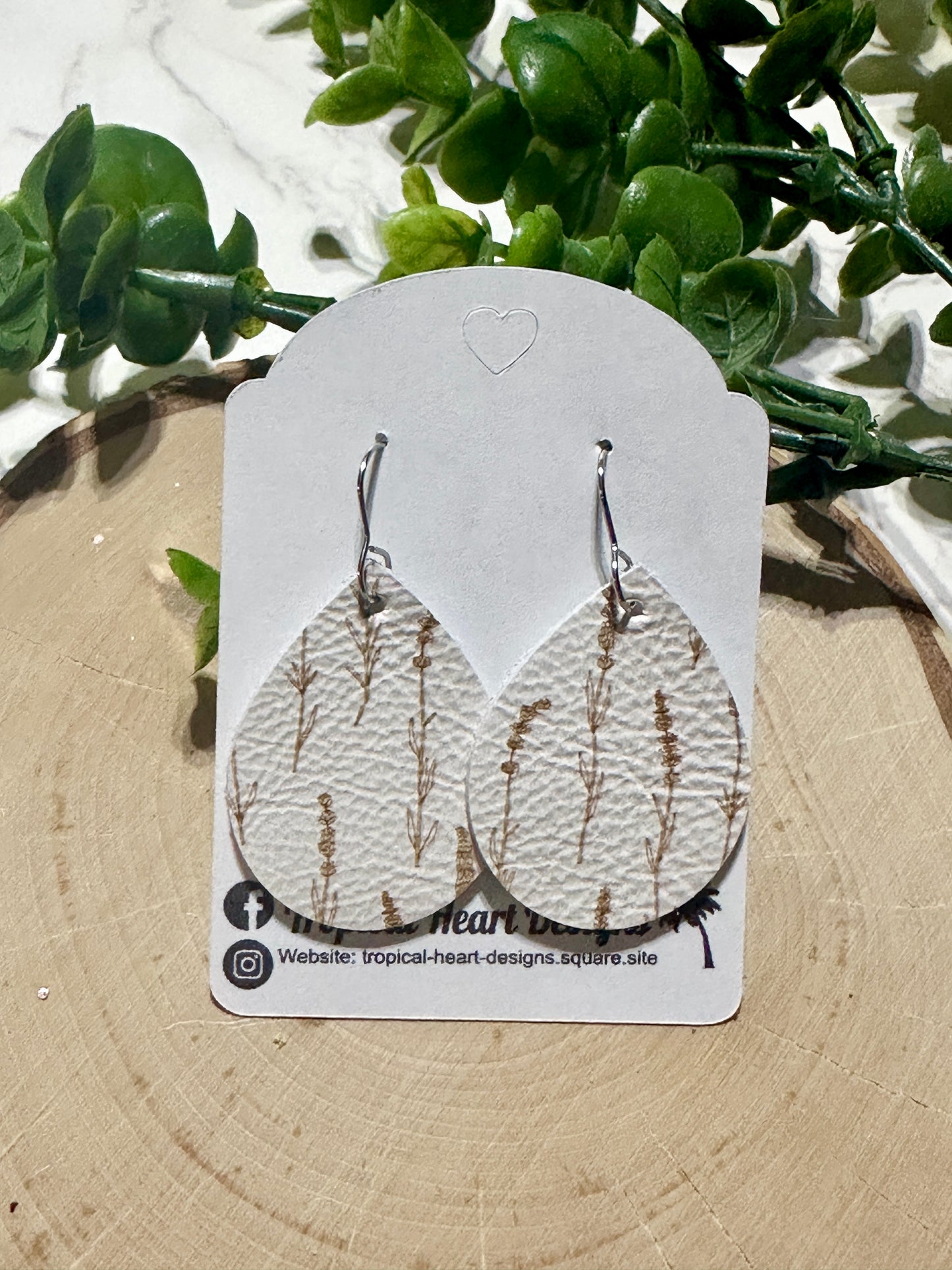 Small Teardrop Earrings - Golden Wheat