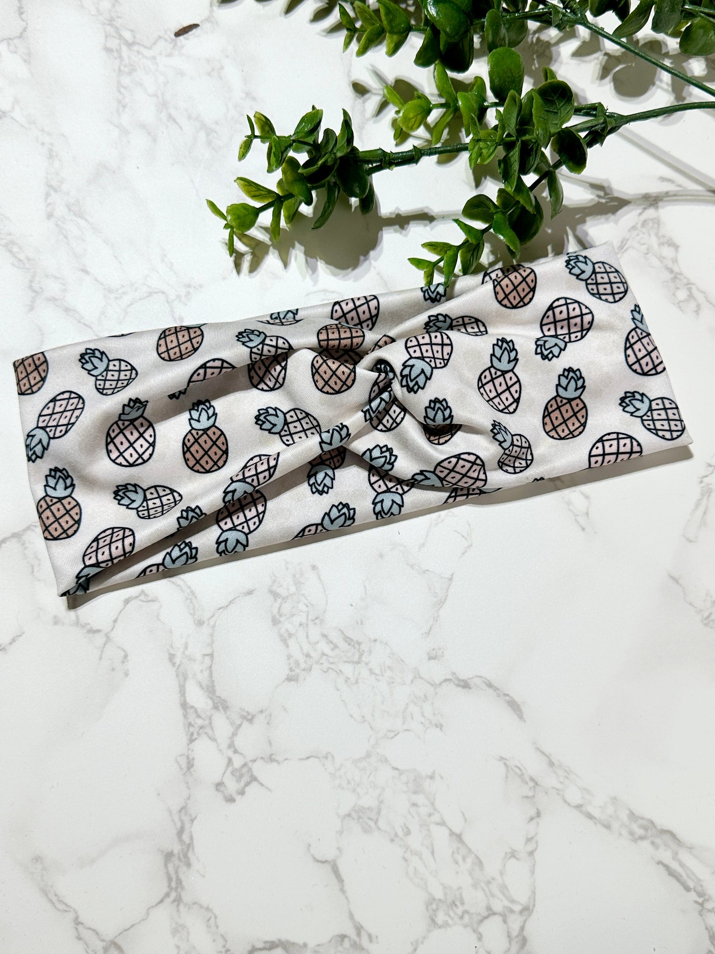 Boho Neutral Pineapple Twist Headband