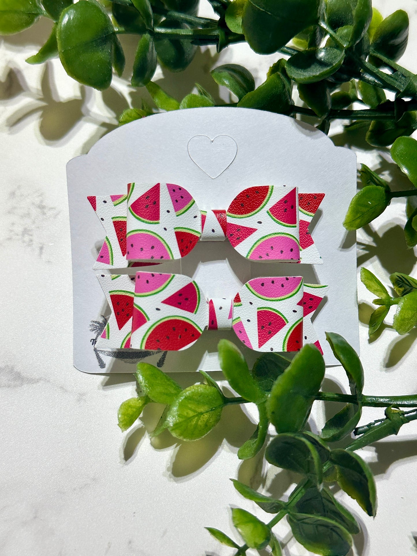 Mini Piggies Hairbow - Watermelon