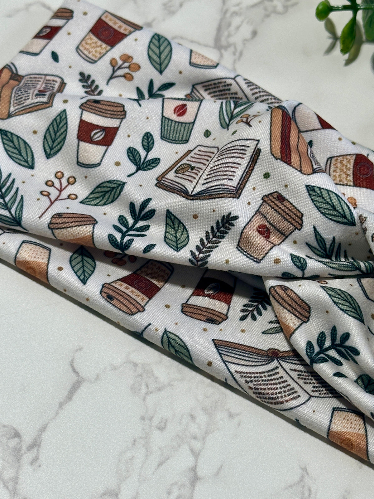 Botanical Books and Coffee Twist Headband
