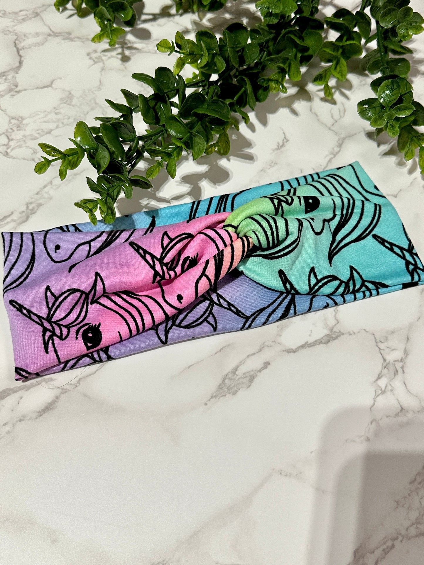 Rainbow Unicorn Twist Headband