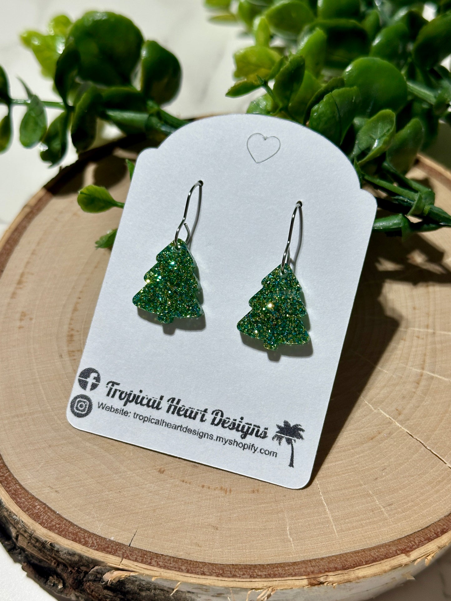 Mini Christmas Tree Earrings