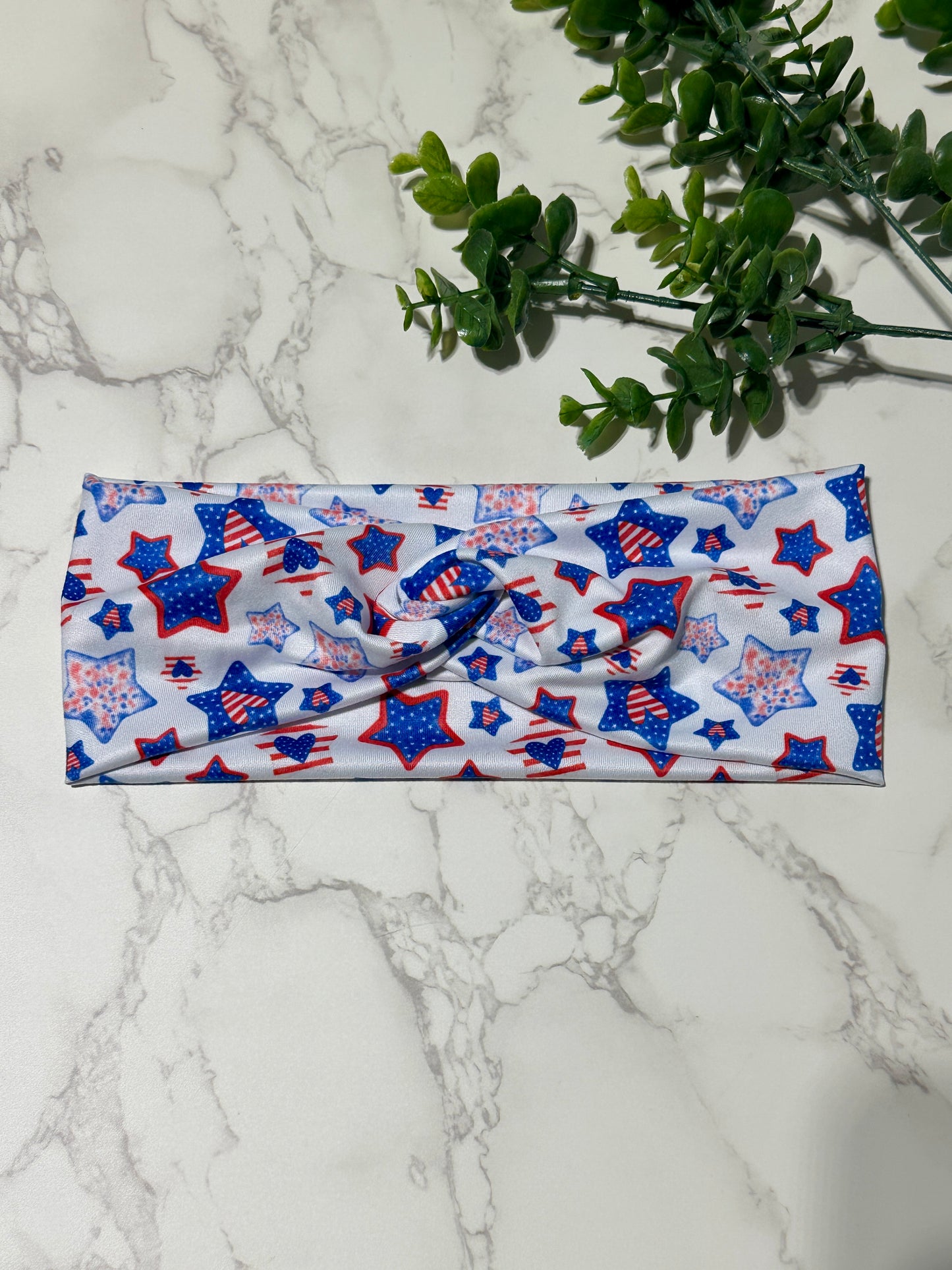 Patriotic Stars Twist Headband