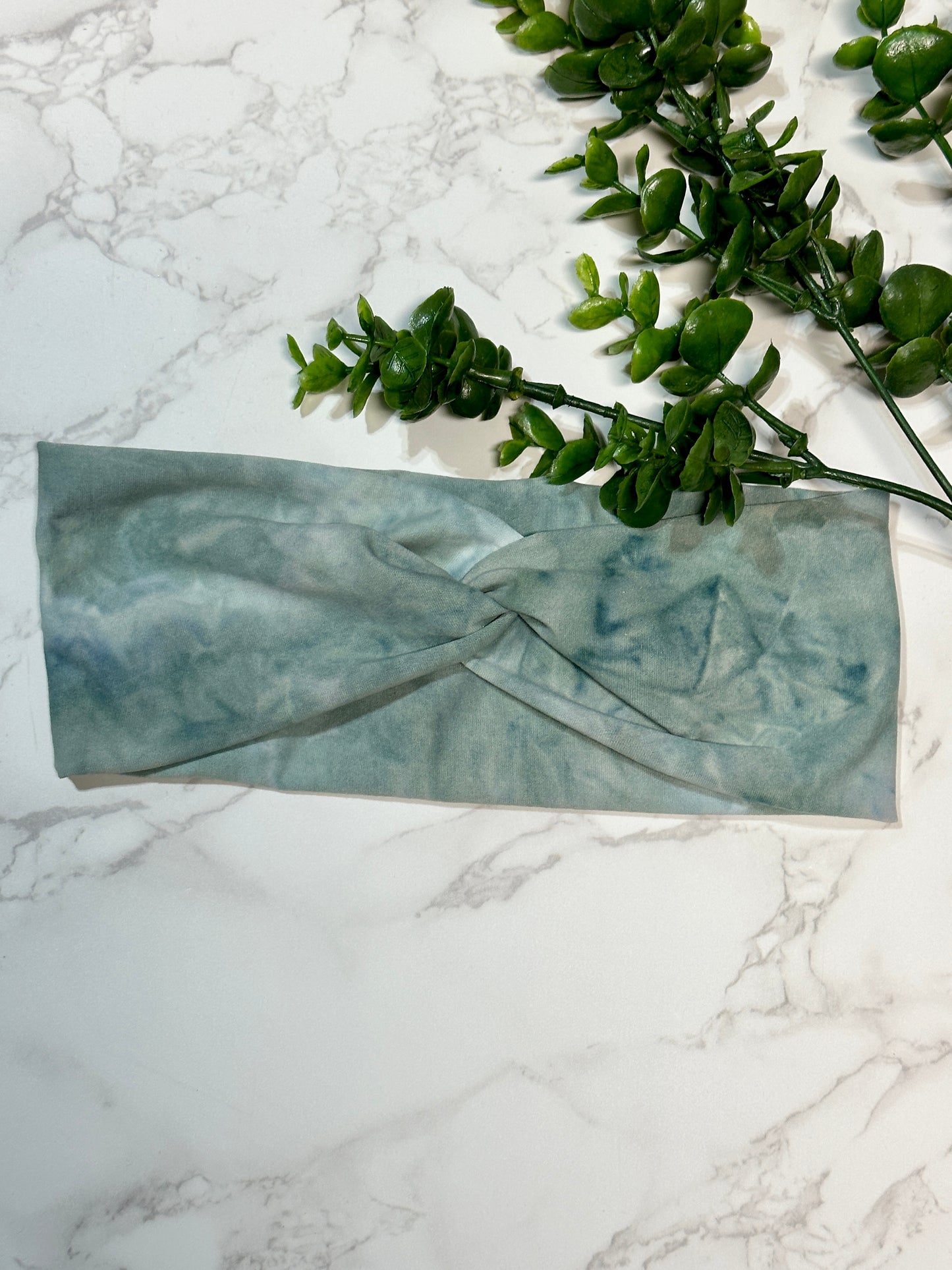 Sage Tie Dye Twist Headband