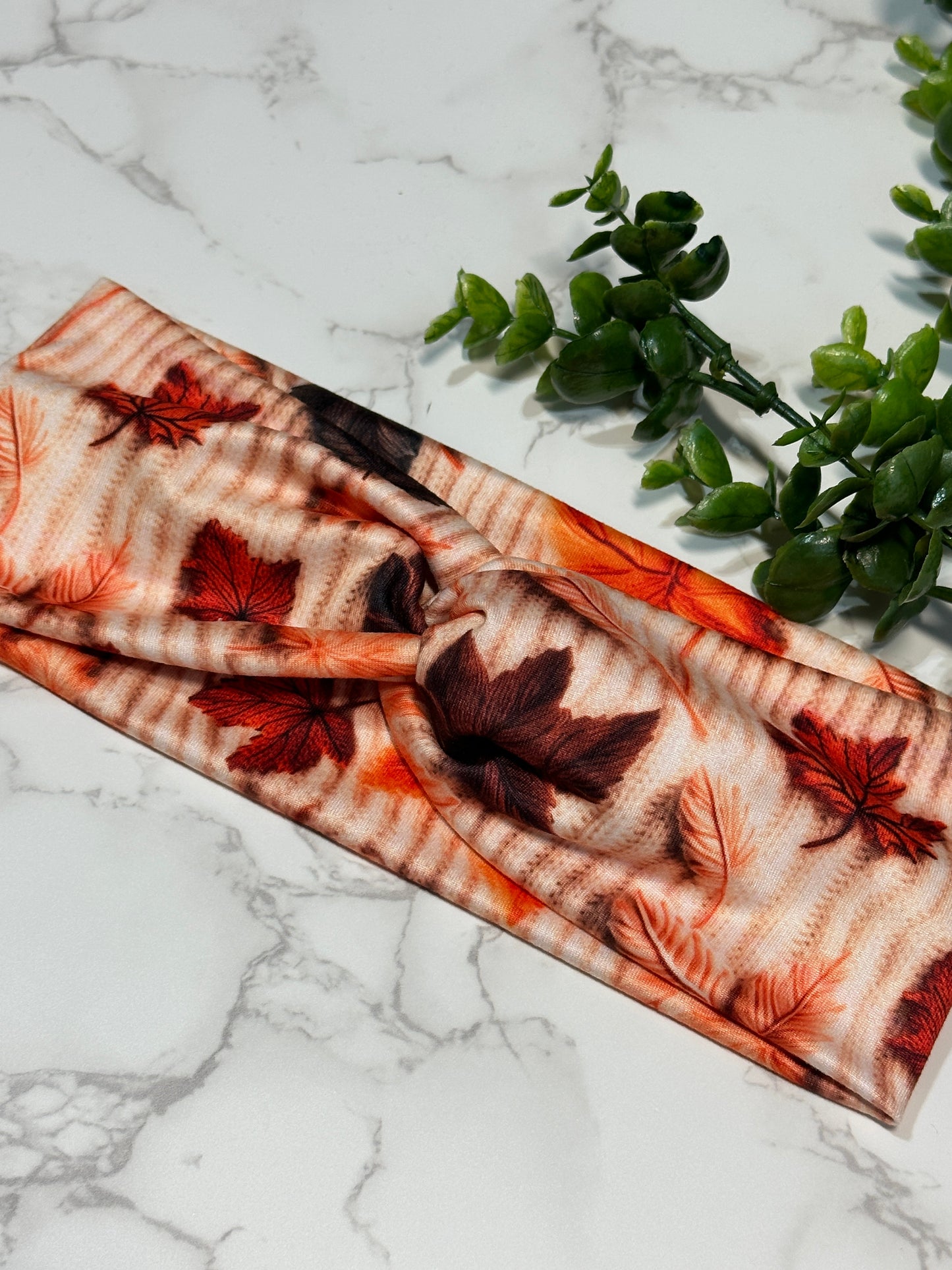 Fall Leaves/Sweater Twist Headband