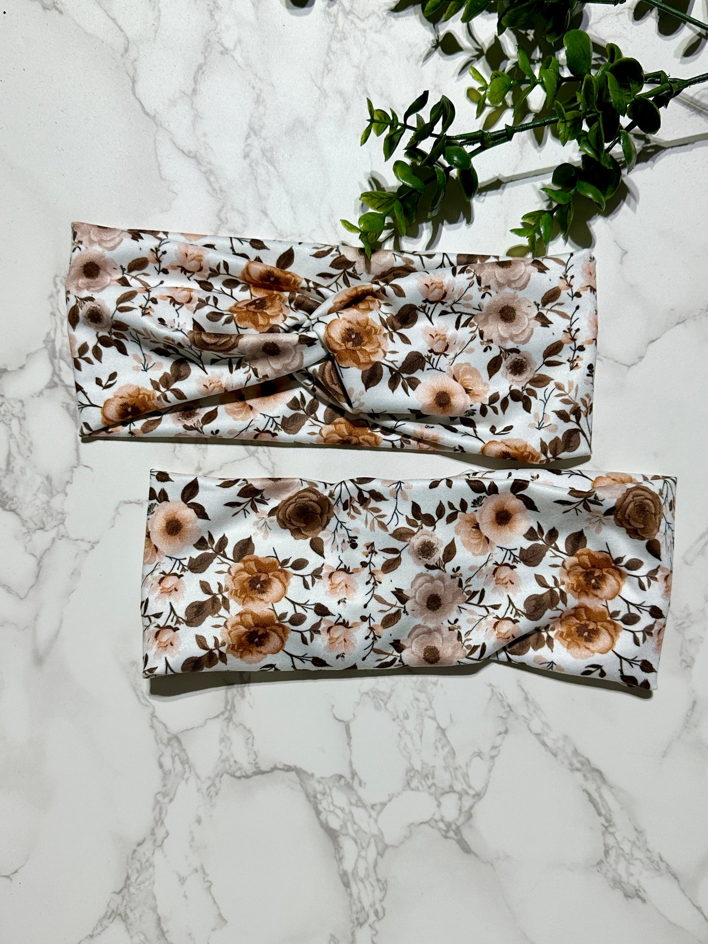 Watercolor Boho Flowers Twist Headband