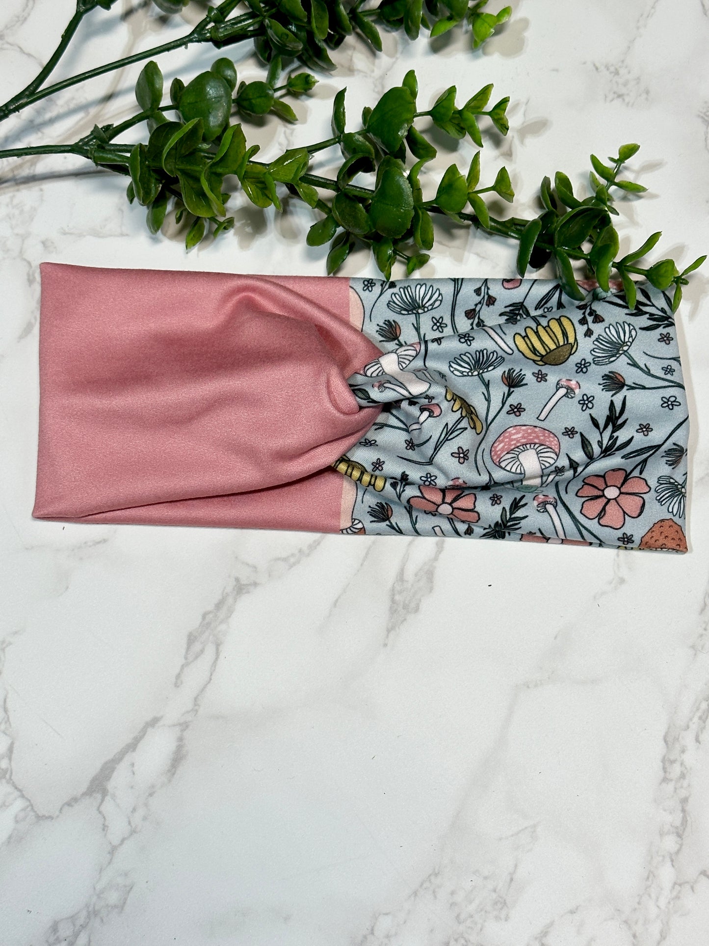 Two-tone Mauve/Mushroom Twist Headband