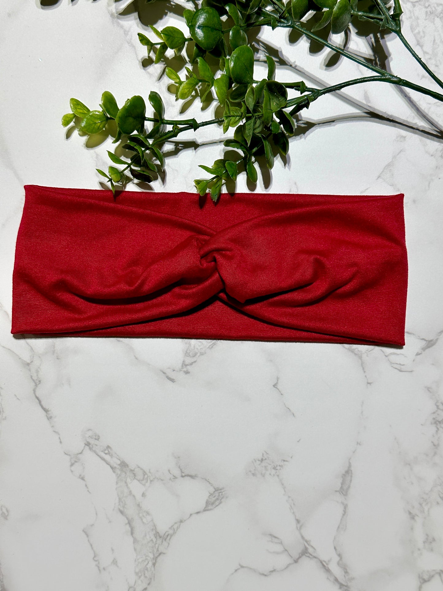 Solid Red Twist Headband