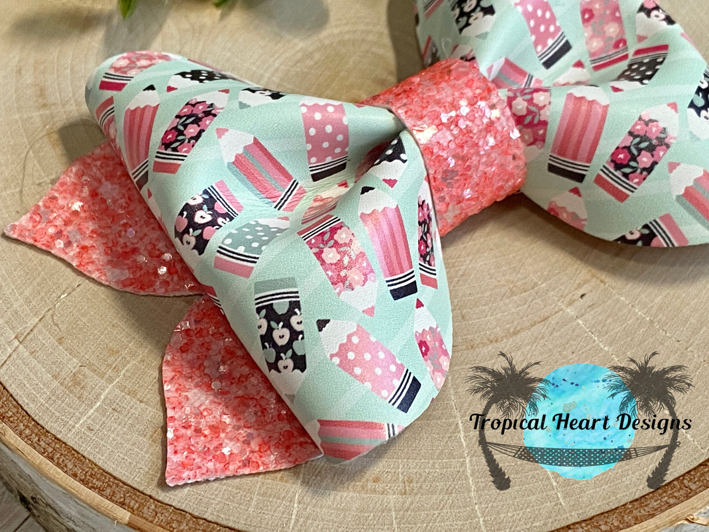 Back to school pencil bow