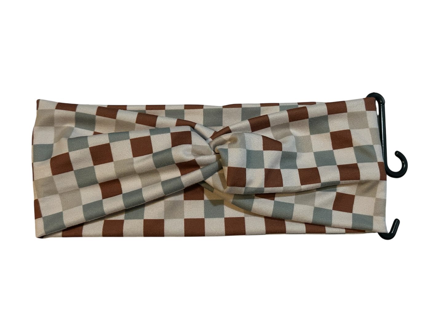 Boho Fall Checkered Twist Headband