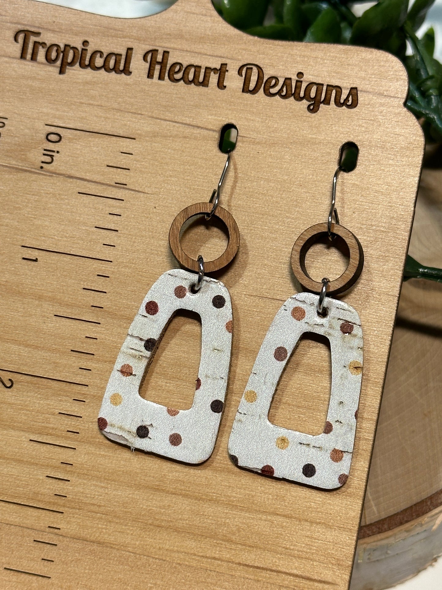 Fall Dots Open Wedge Earrings