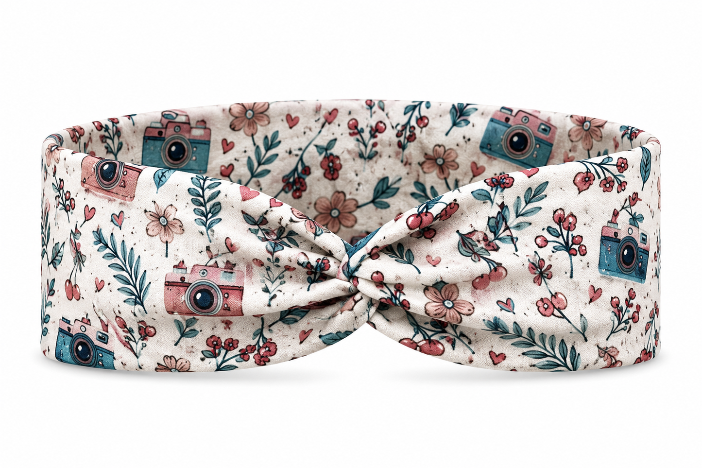 Beautiful Retro Camera Twist Headband