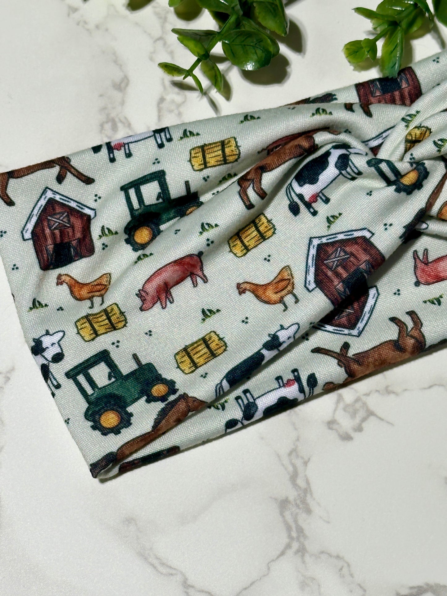 Farm Animals Twist Headband