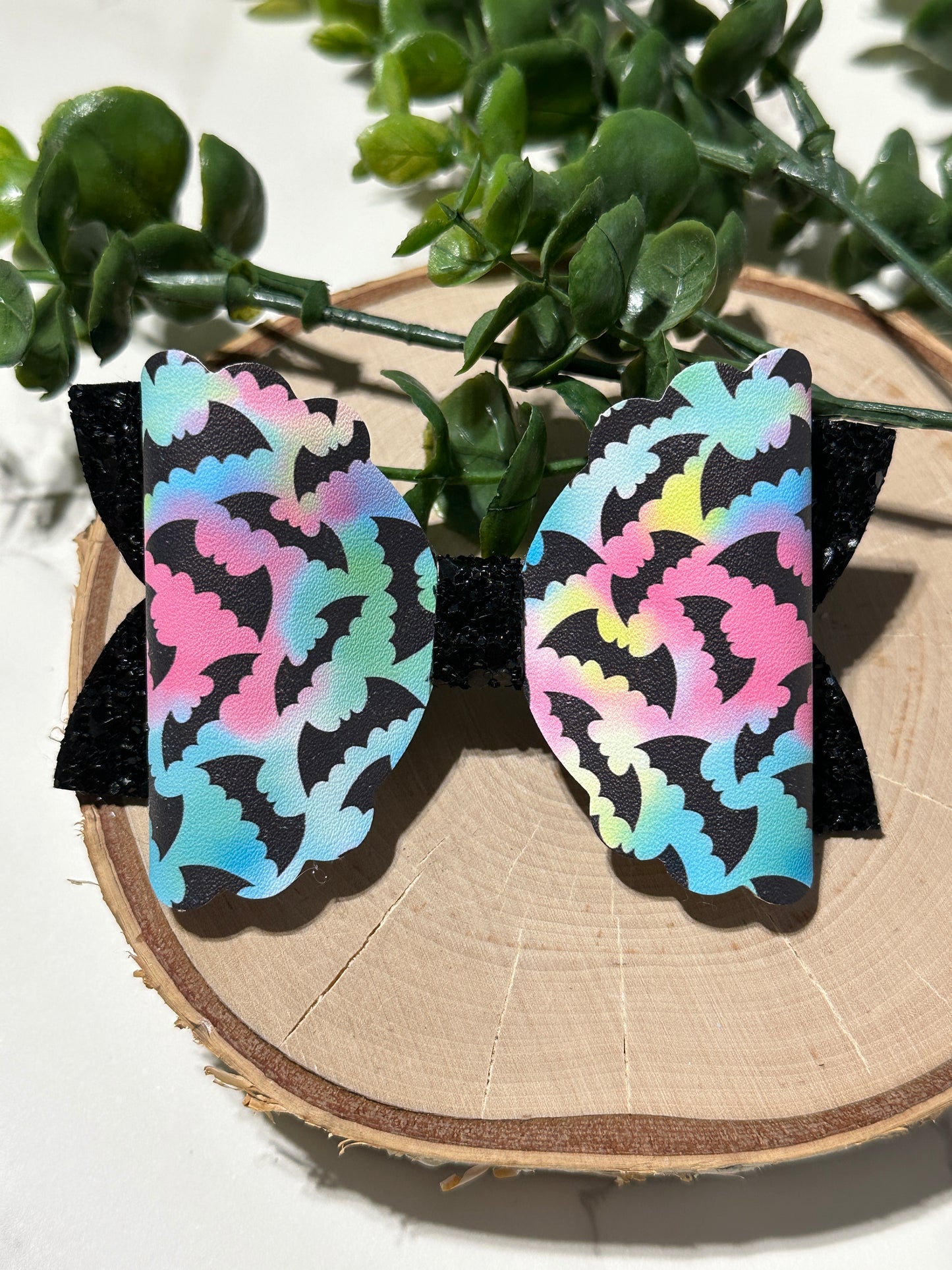 Colorful Bats Hairbow